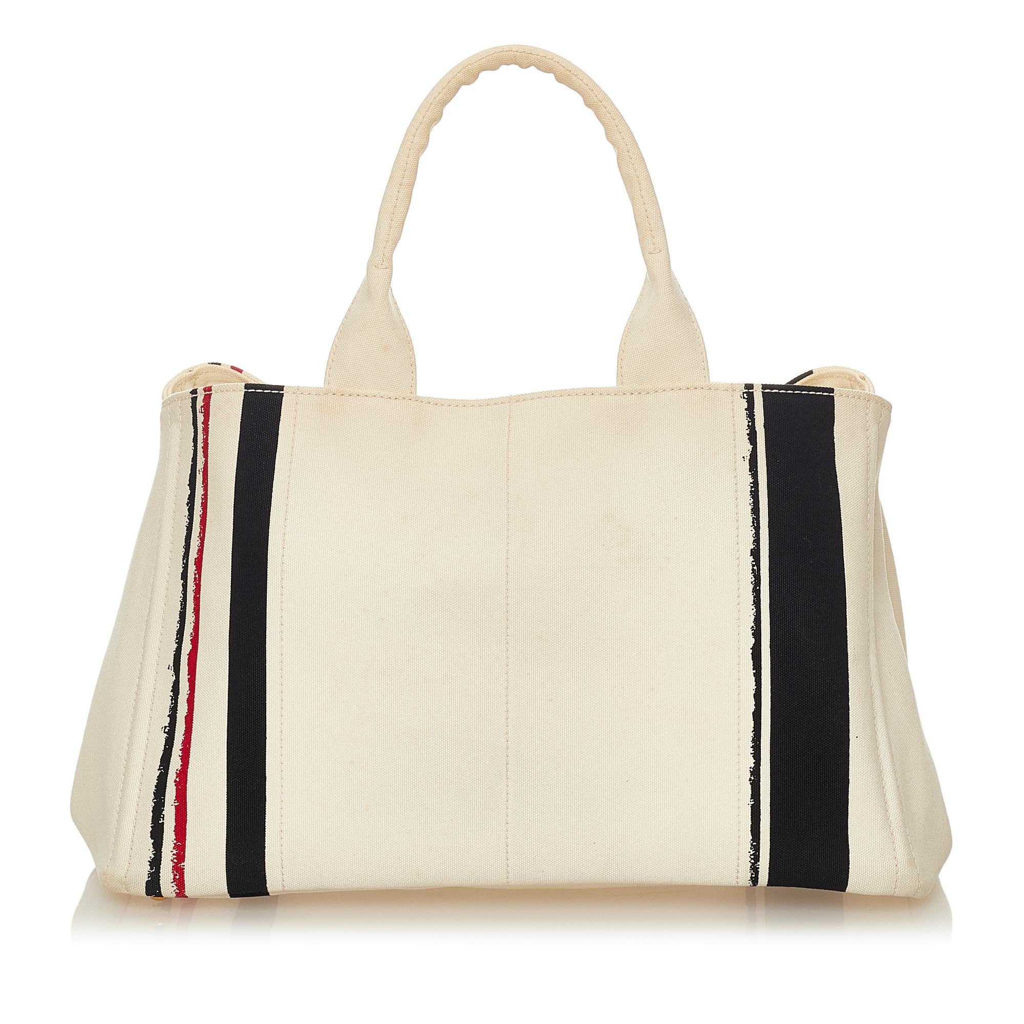 Prada Canapa Logo Canvas Tote Bag (SHG-27798)