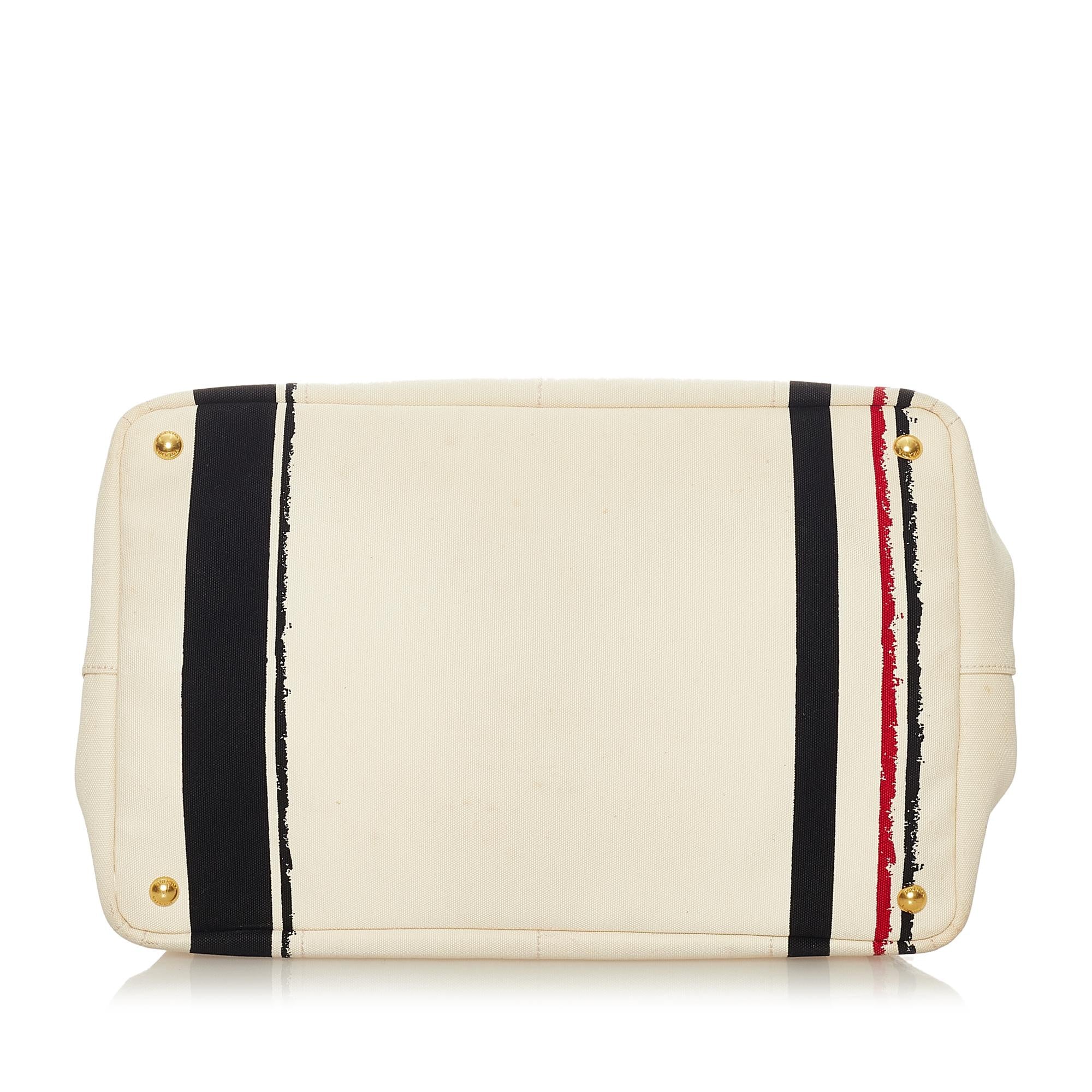 Prada Canapa Logo Canvas Tote Bag (SHG-27798)