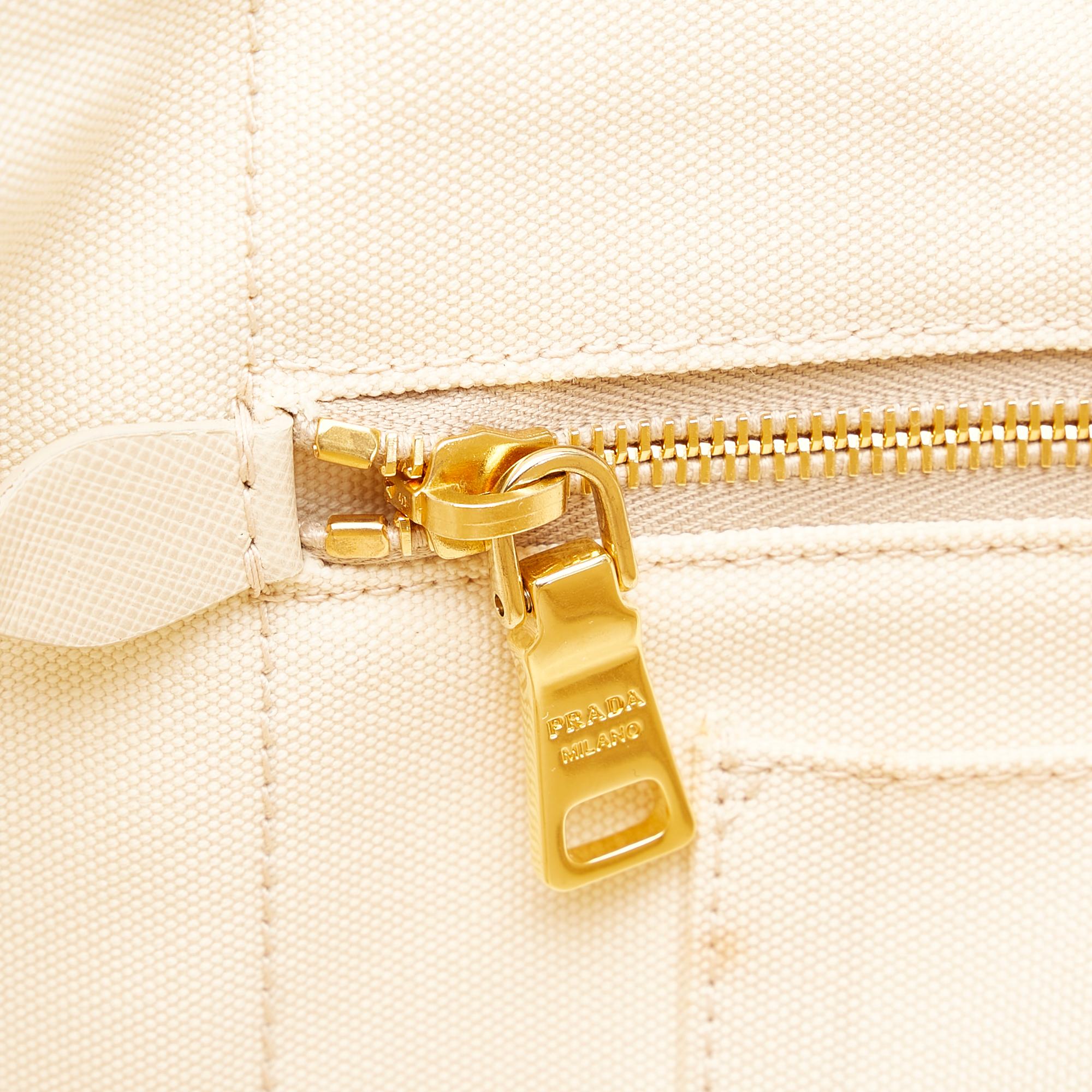 Prada Canapa Logo Canvas Tote Bag (SHG-27798)