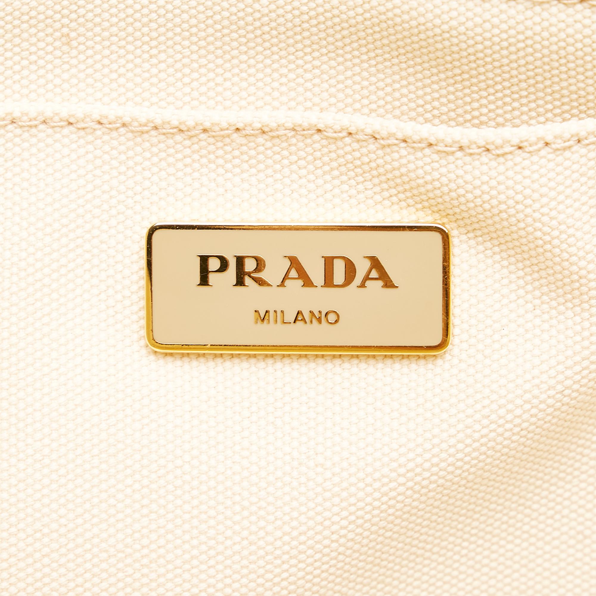 Prada Canapa Logo Canvas Tote Bag (SHG-27798)