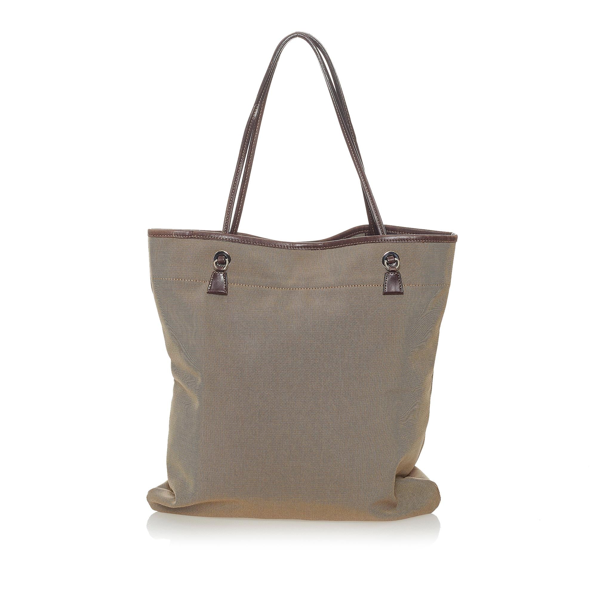 Prada Canapa Logo Canvas Tote Bag (SHG-28188)
