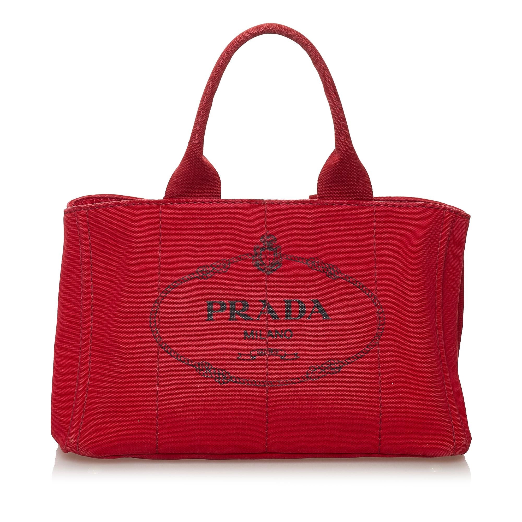 Prada Canapa Logo Canvas Tote Bag (SHG-32646)