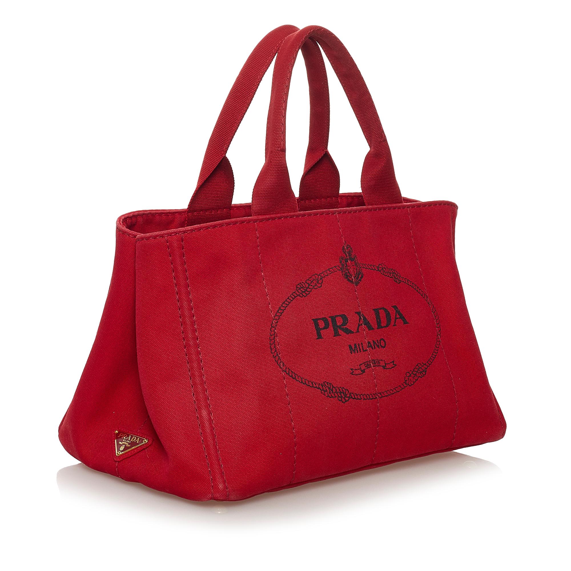 Prada Canapa Logo Canvas Tote Bag (SHG-32646)