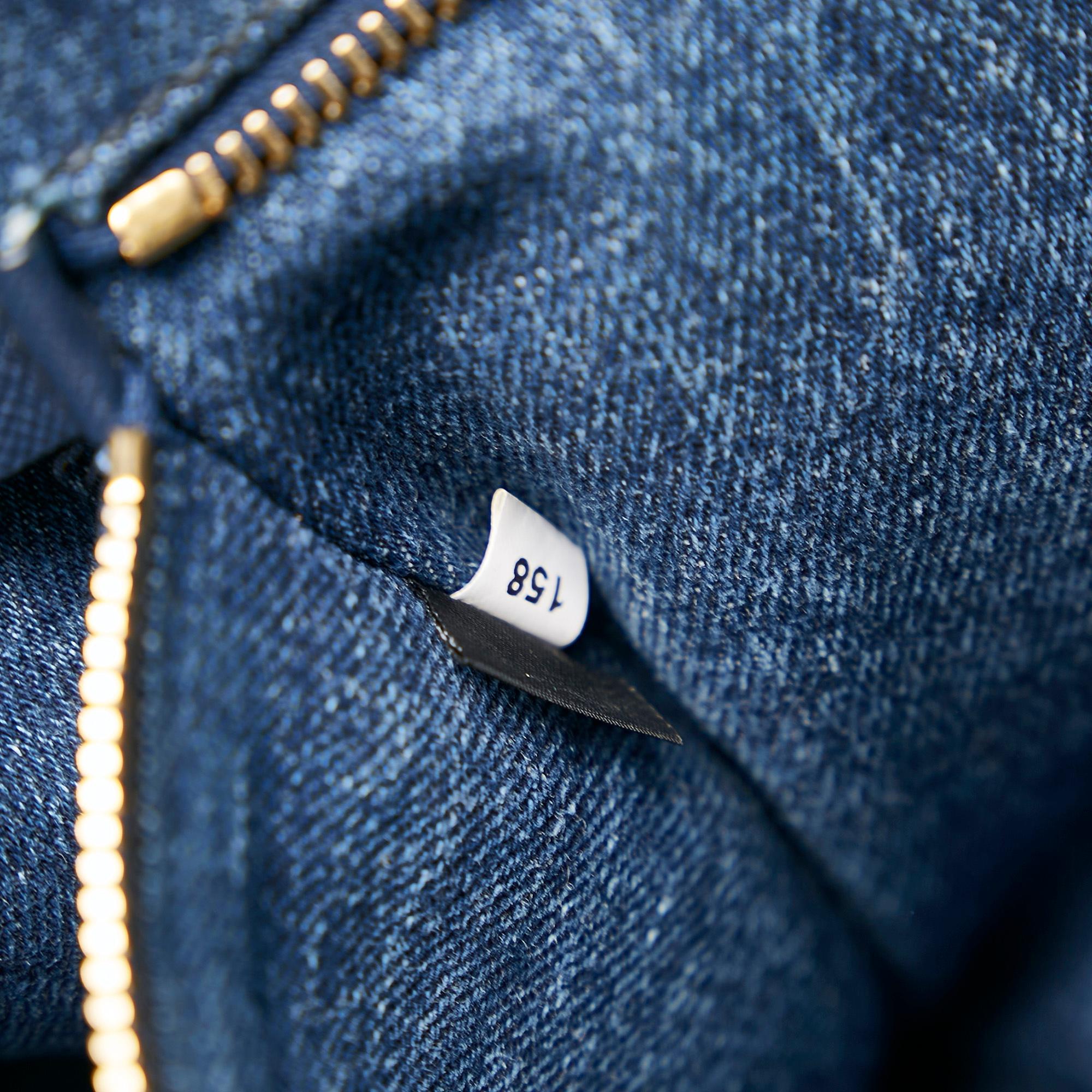 Prada Canapa Logo Denim Satchel (SHG-28405)