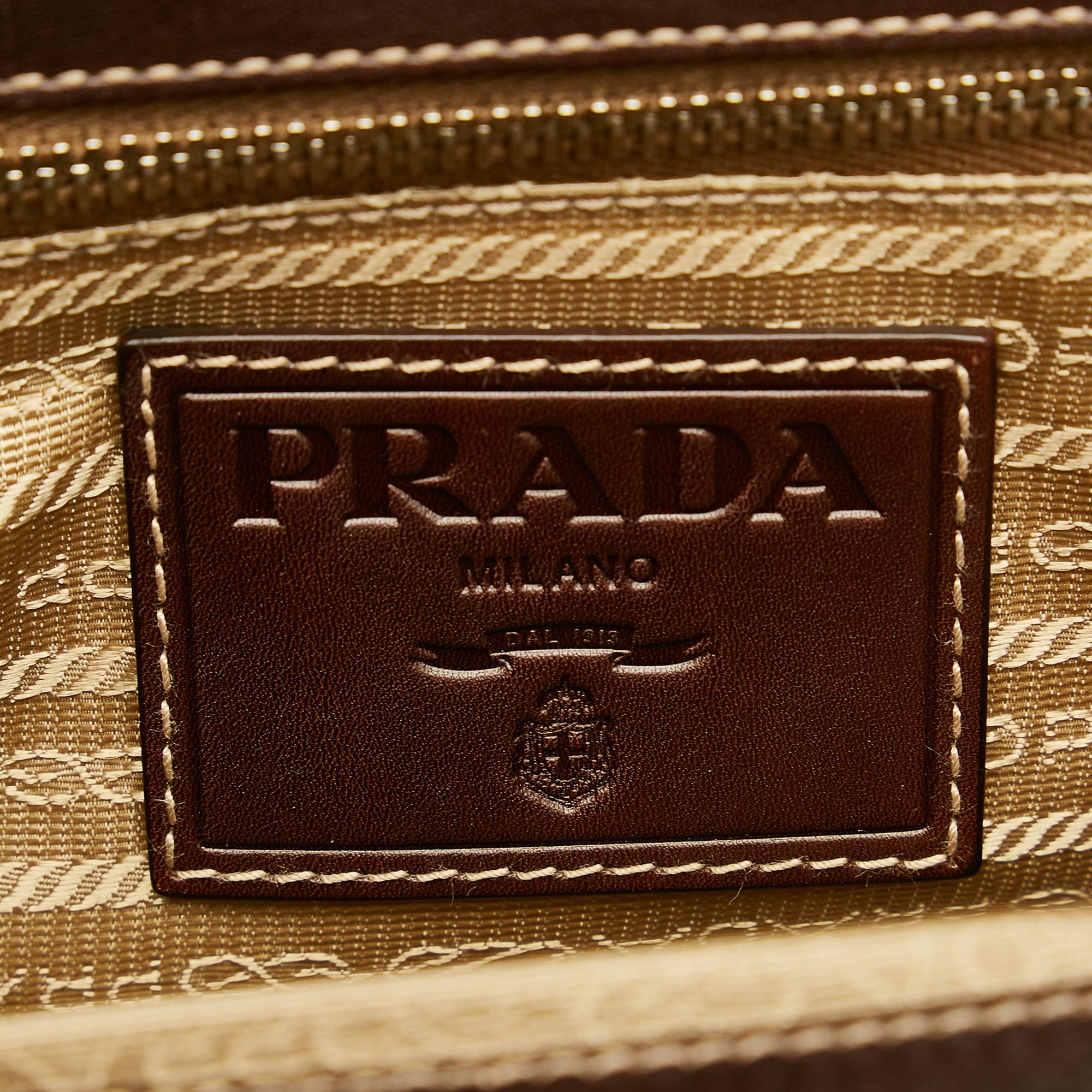 Prada Canapa Logo Frame Handbag (SHG-28728)