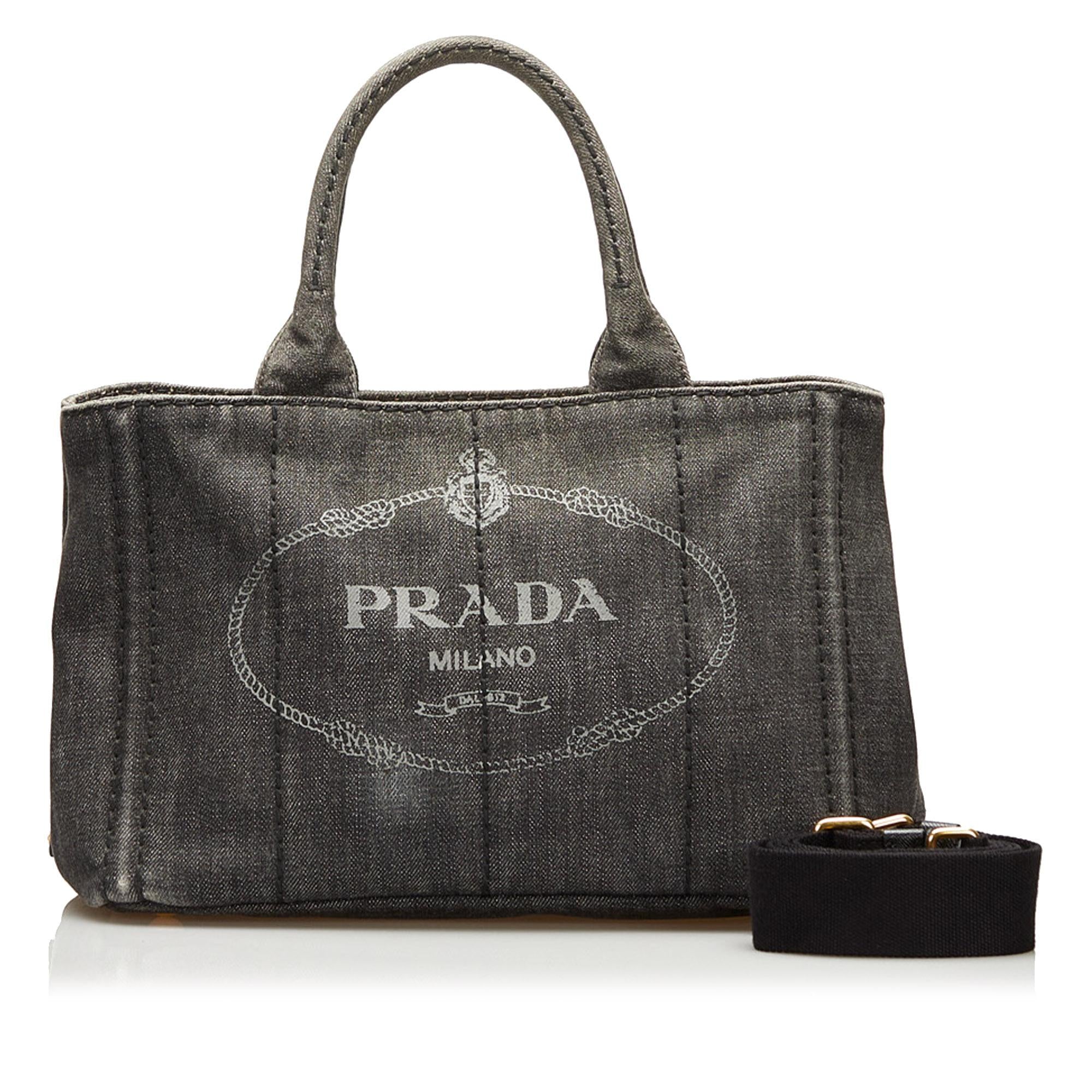 Prada Canapa Logo Satchel (SHG-35889)