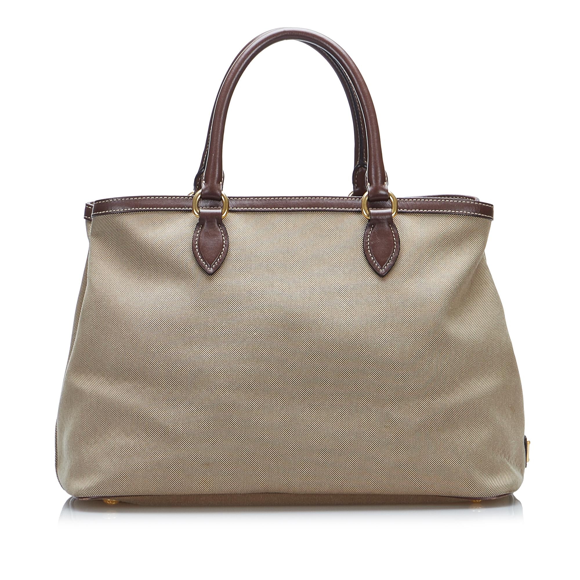 Prada Canapa Logo Satchel (SHG-iV35jz)