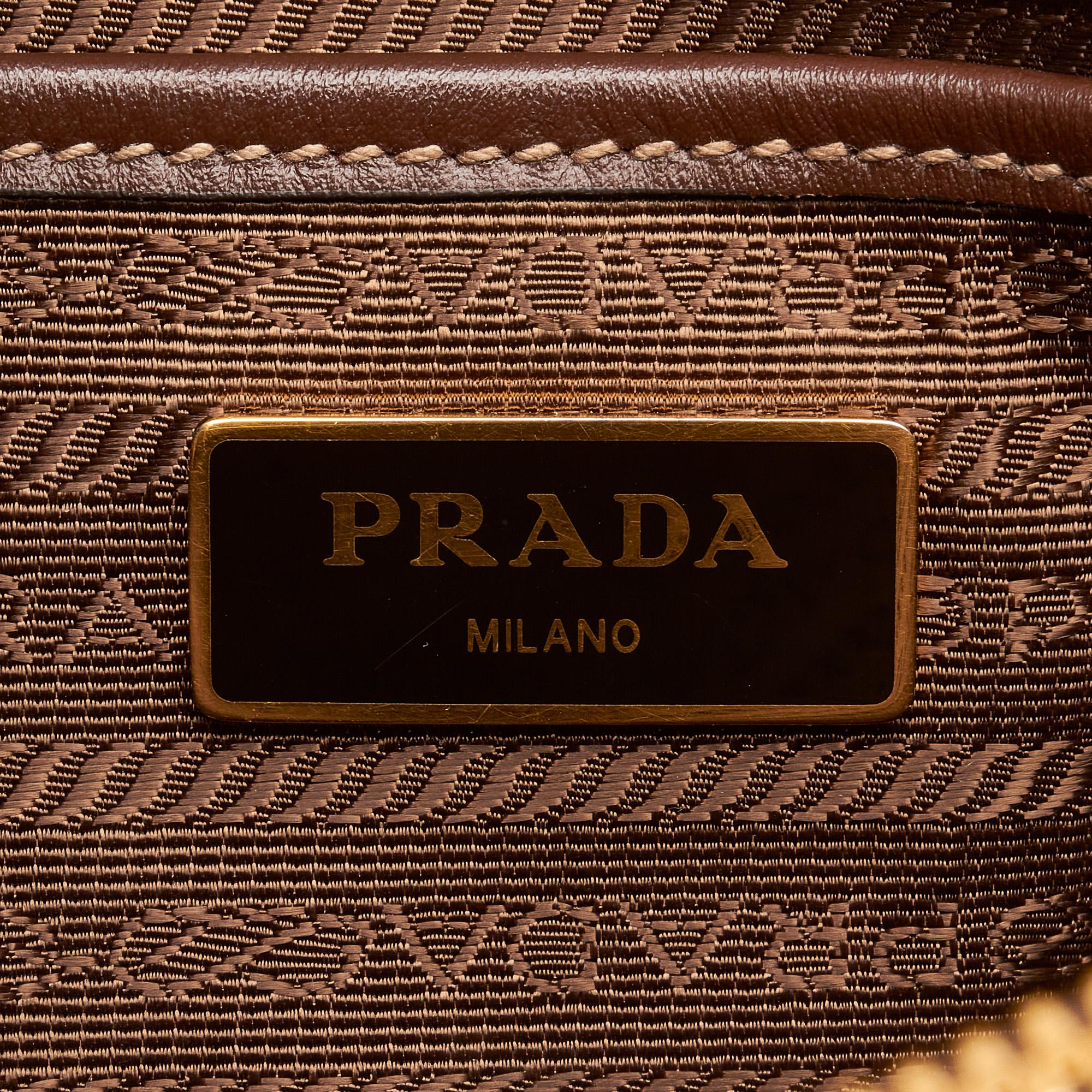 Prada Canapa Logo Satchel (SHG-iV35jz)