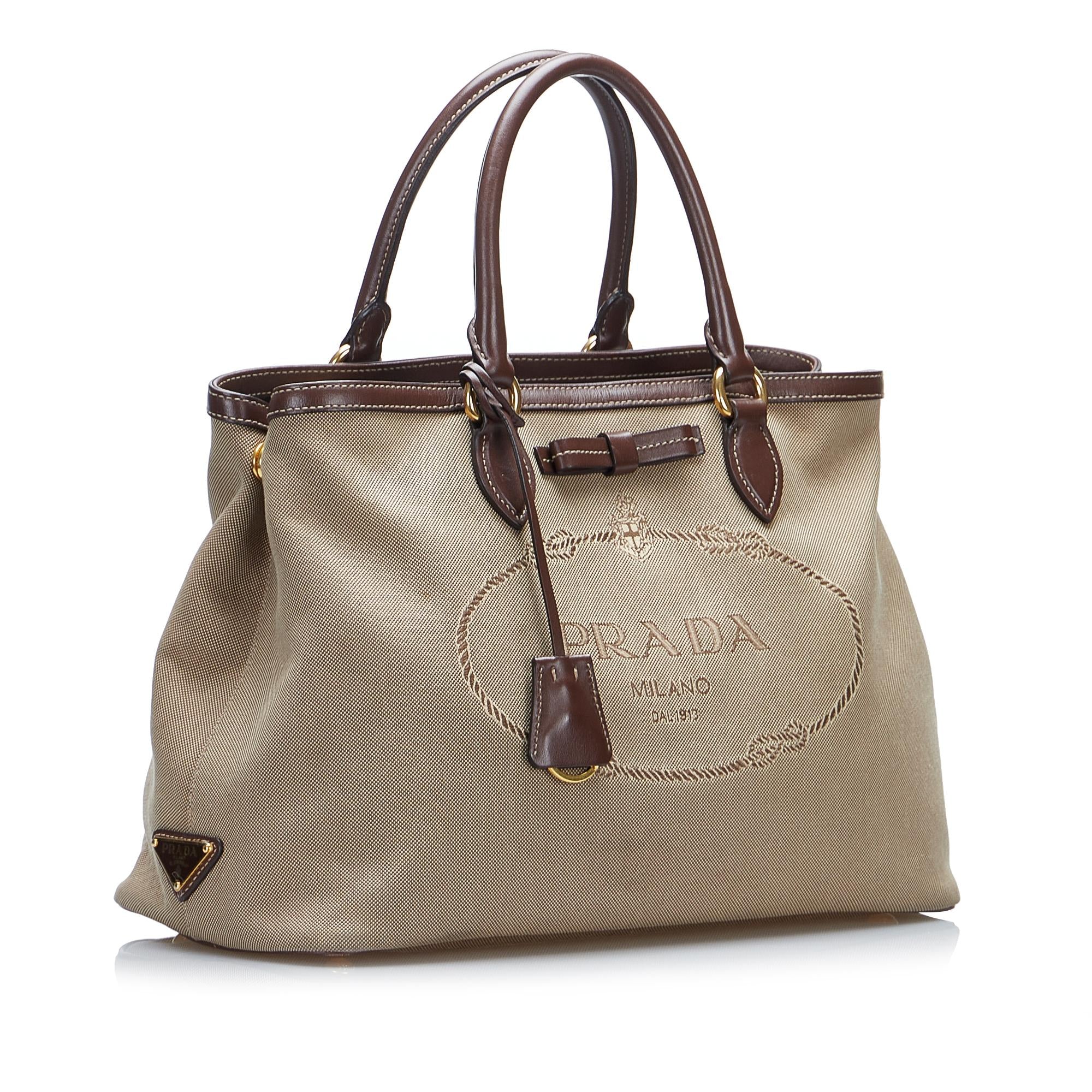 Prada Canapa Logo Satchel (SHG-iV35jz)