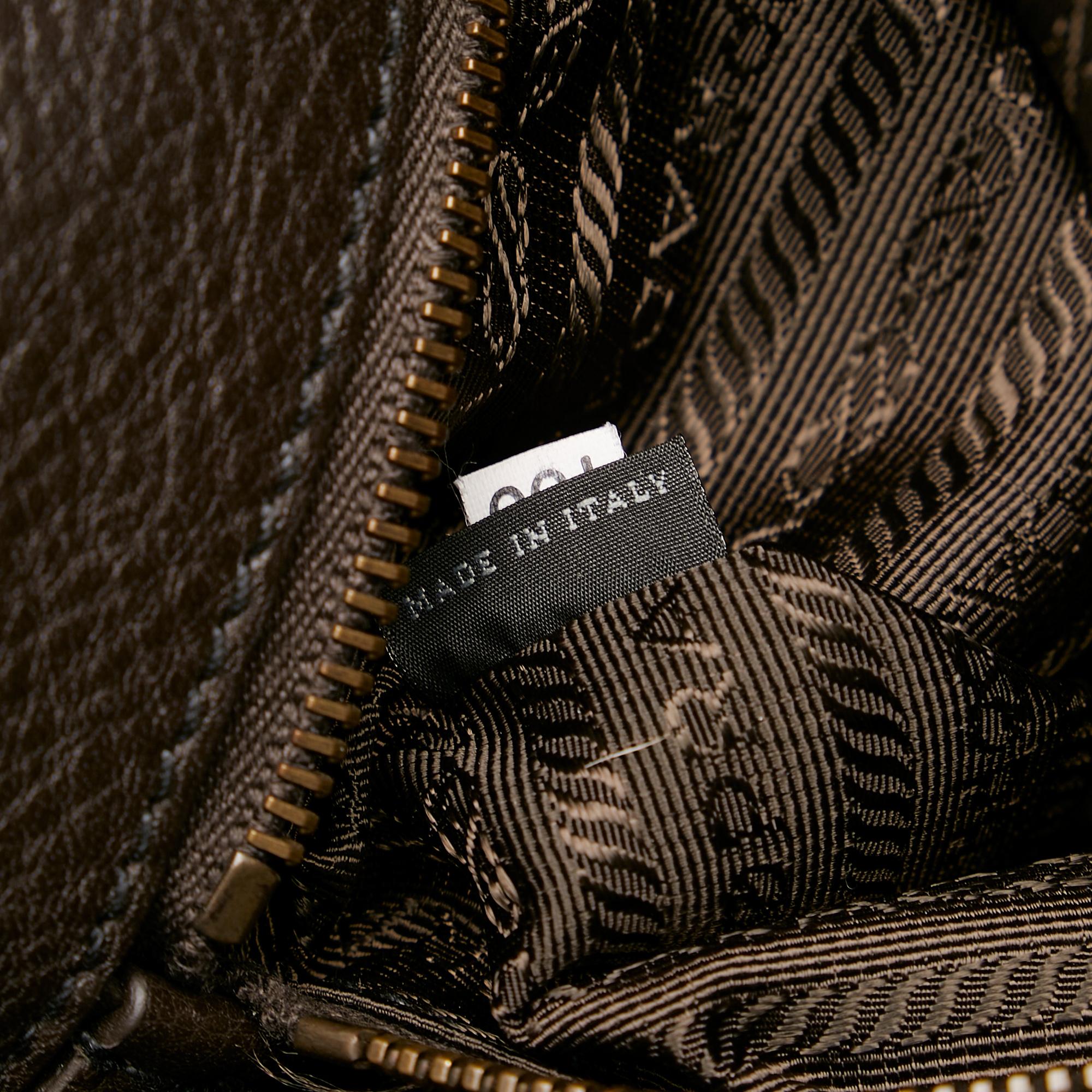 Prada Canapa Logo Tessuto Satchel (SHG-30180)
