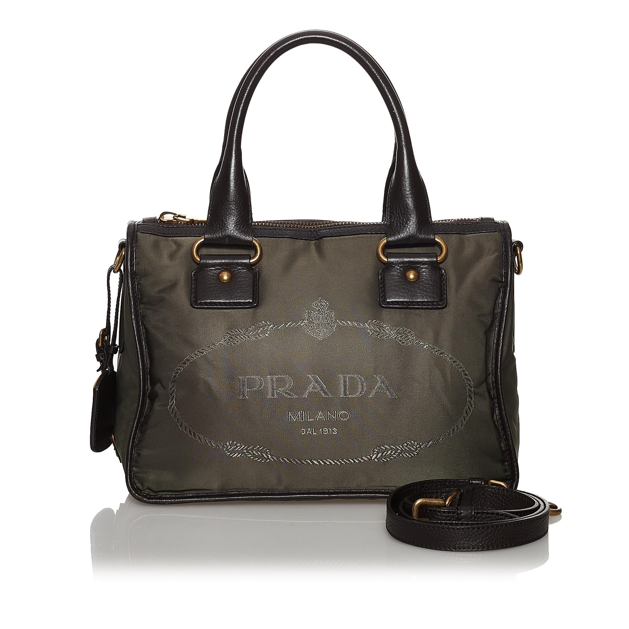 Prada Canapa Logo Tessuto Satchel (SHG-30180)