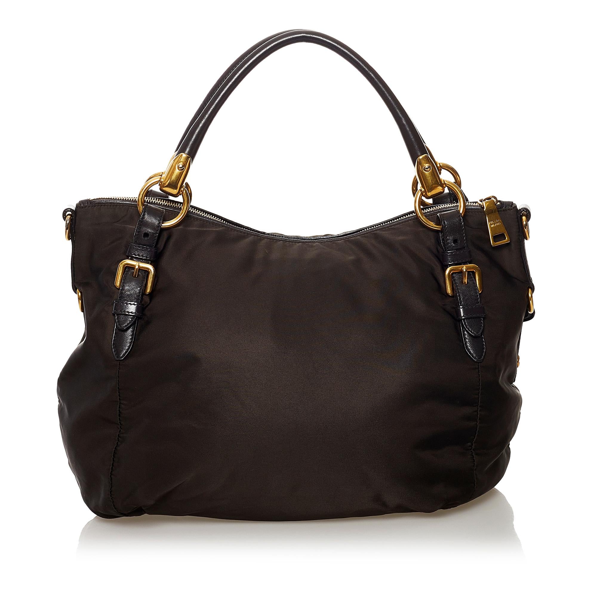 Prada Canapa Logo Tessuto Satchel (SHG-32714)