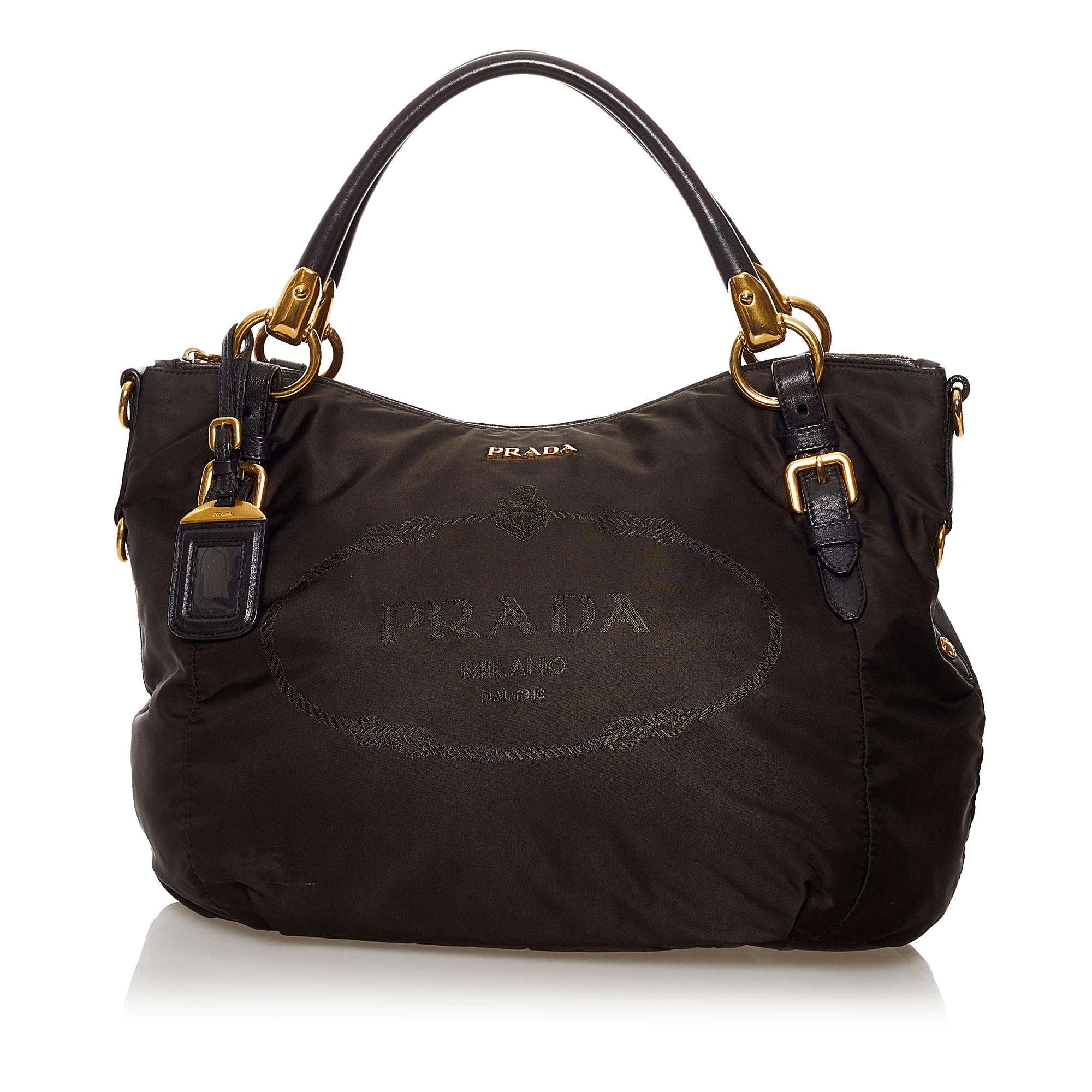 Prada Canapa Logo Tessuto Satchel (SHG-32714)