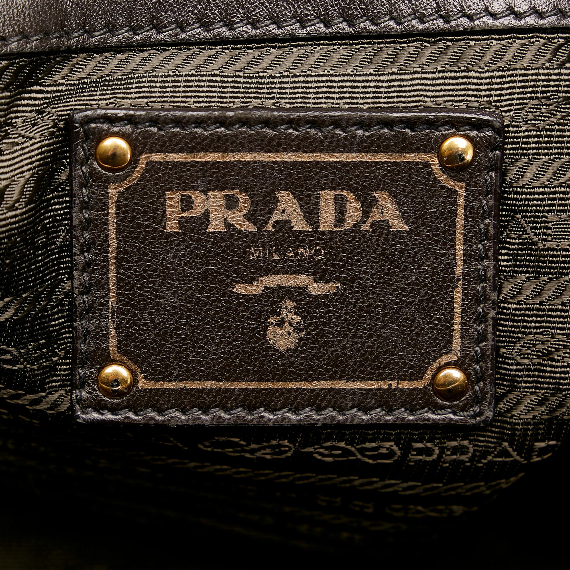 Prada Canapa Logo Tessuto Satchel (SHG-32714)