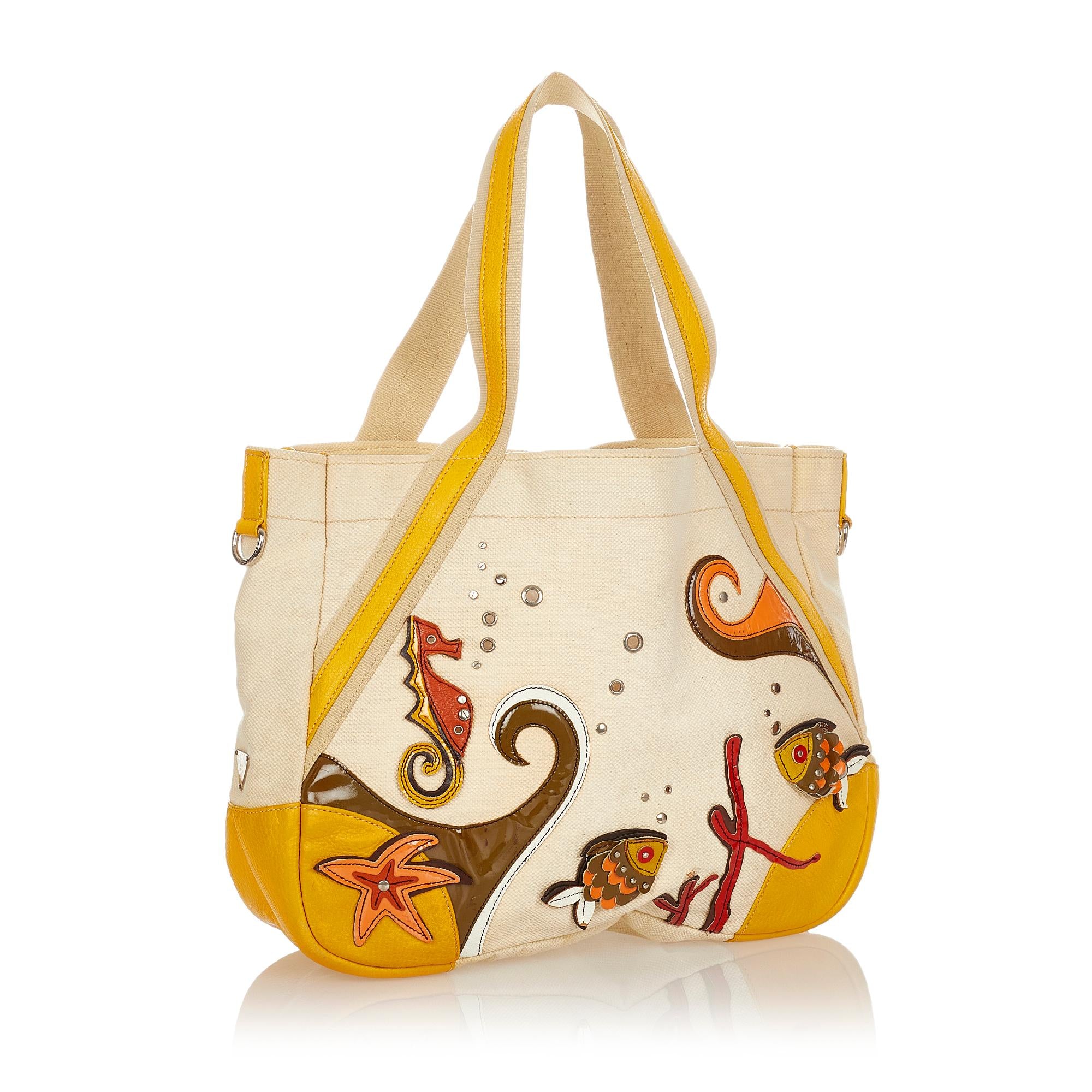 Prada Canapa Sea Life Tote Bag (SHG-25208)