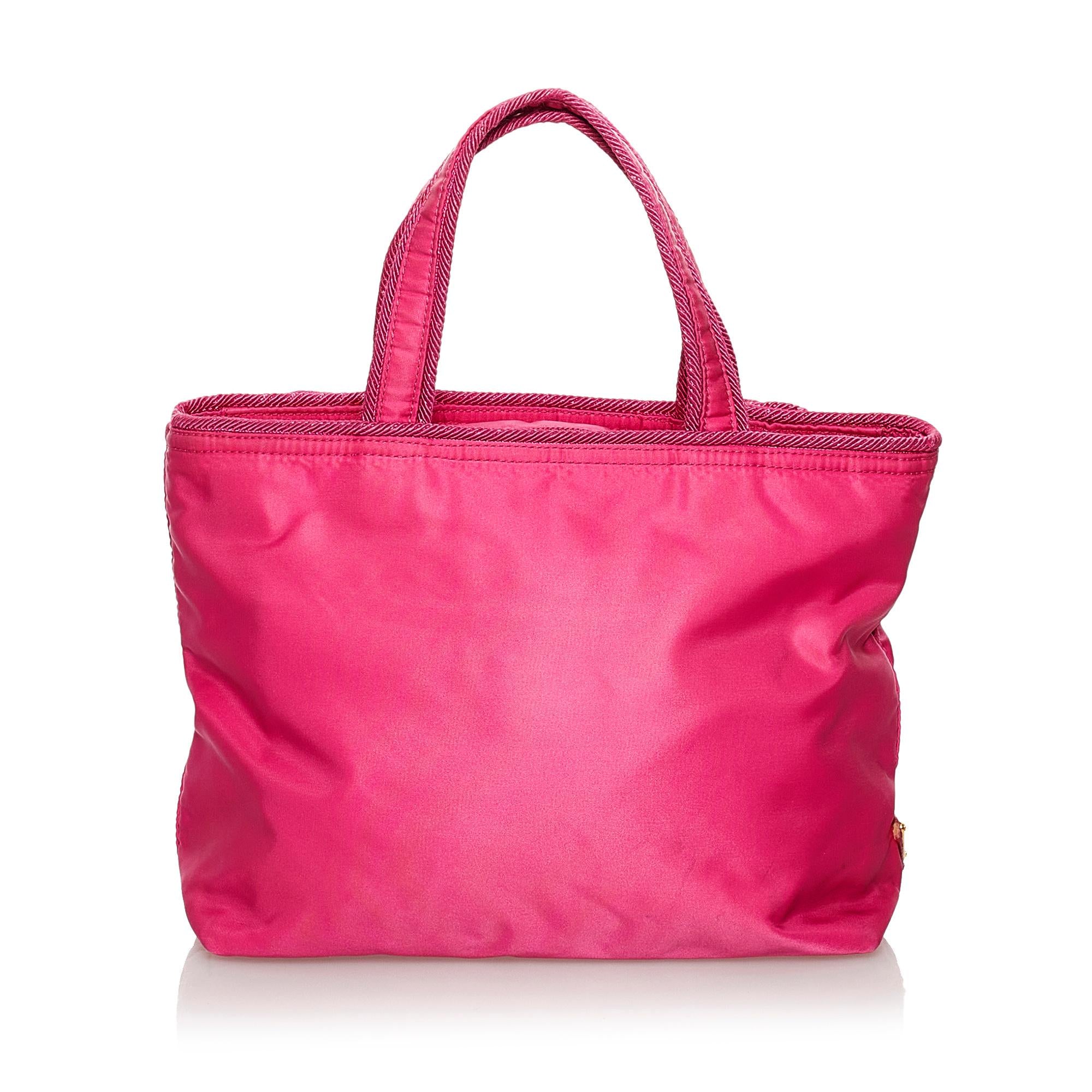 Prada Canapa Tessuto Bow Handbag (SHG-30554)