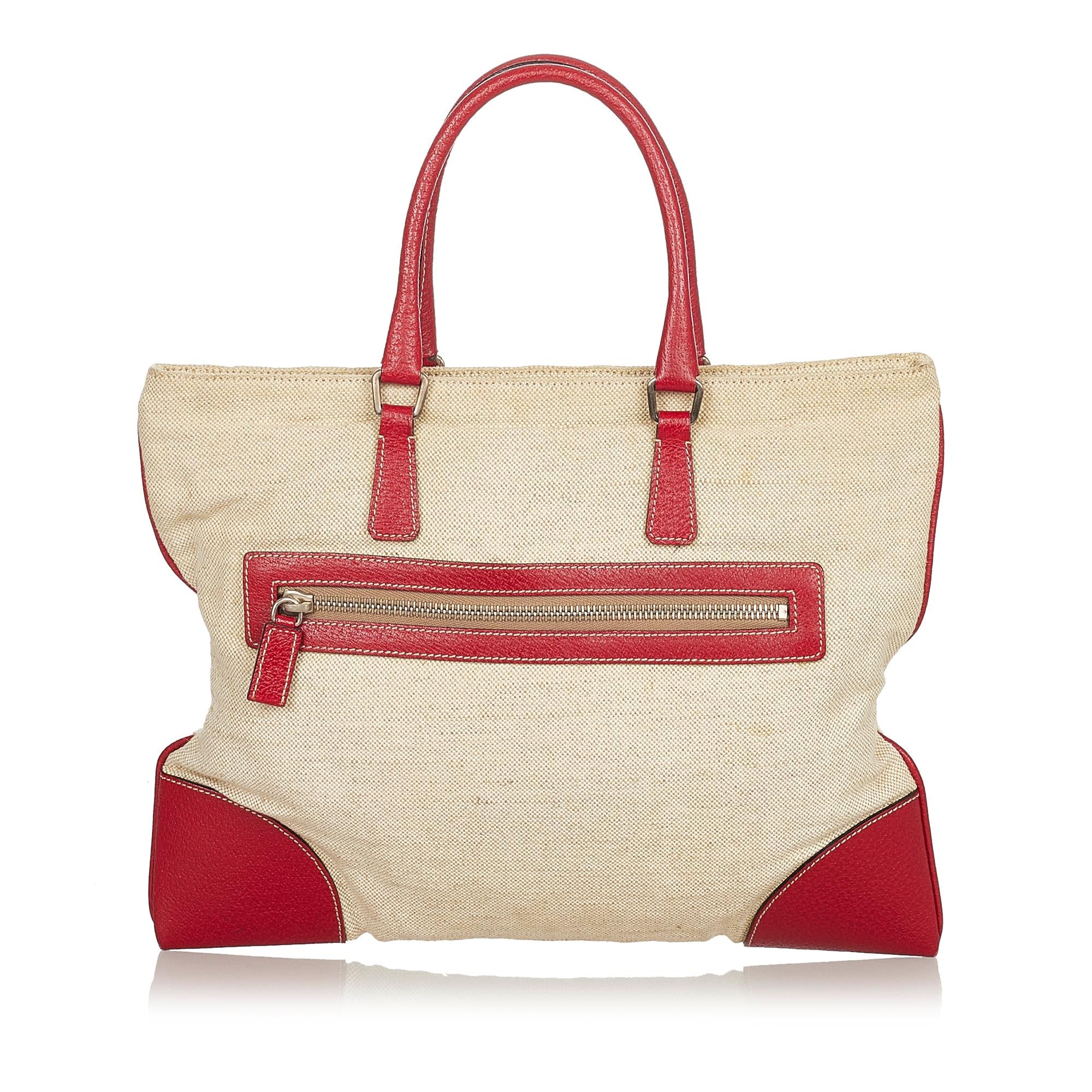 Prada Canvas Tote Bag (SHG-24828)