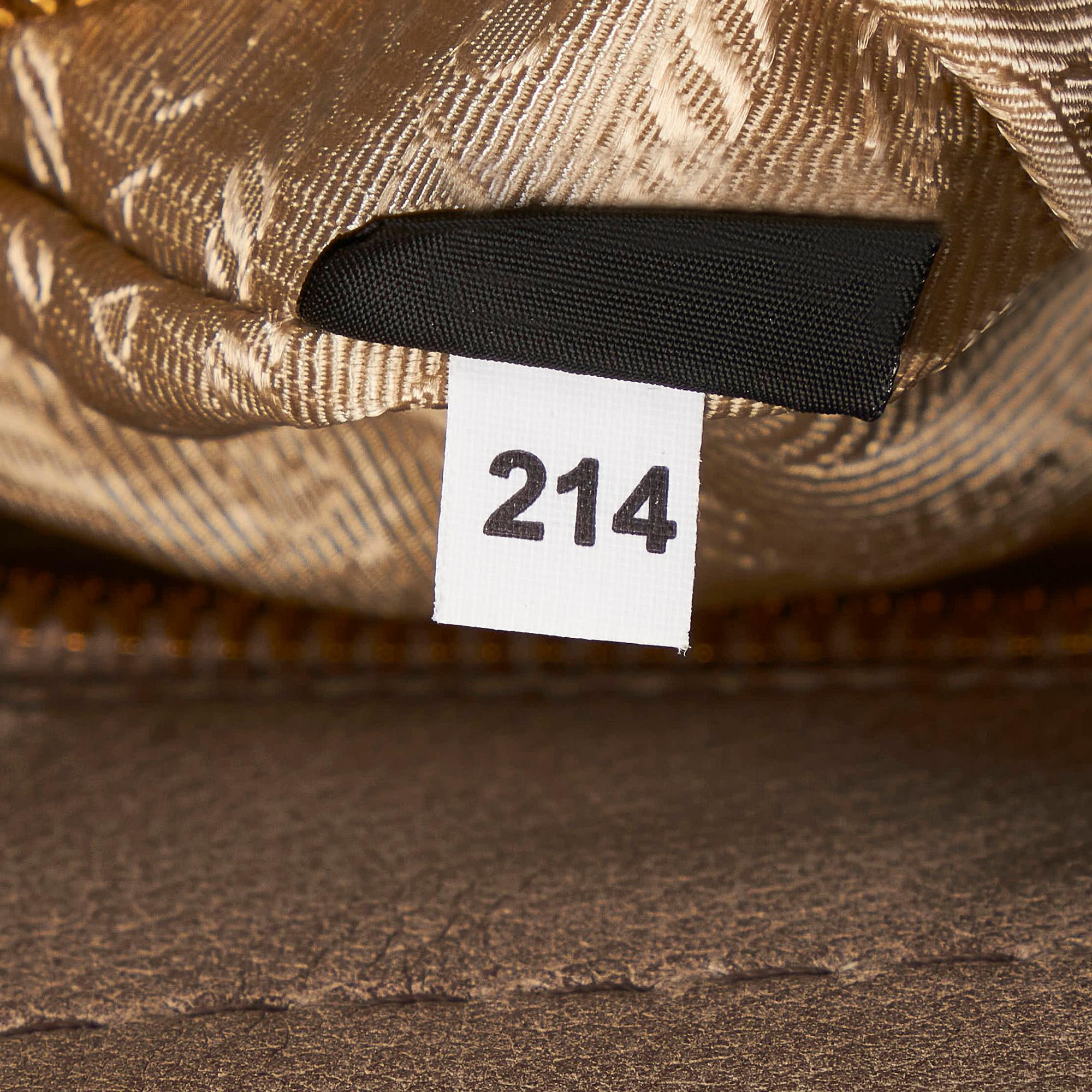 Prada Cervo Antik Frame Leather Satchel (SHG-32425)