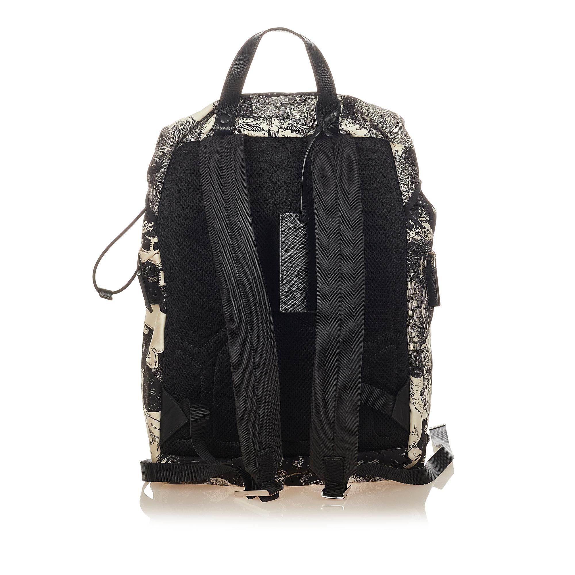 Prada Christophe Chemin Print Backpack (SHG-31913)