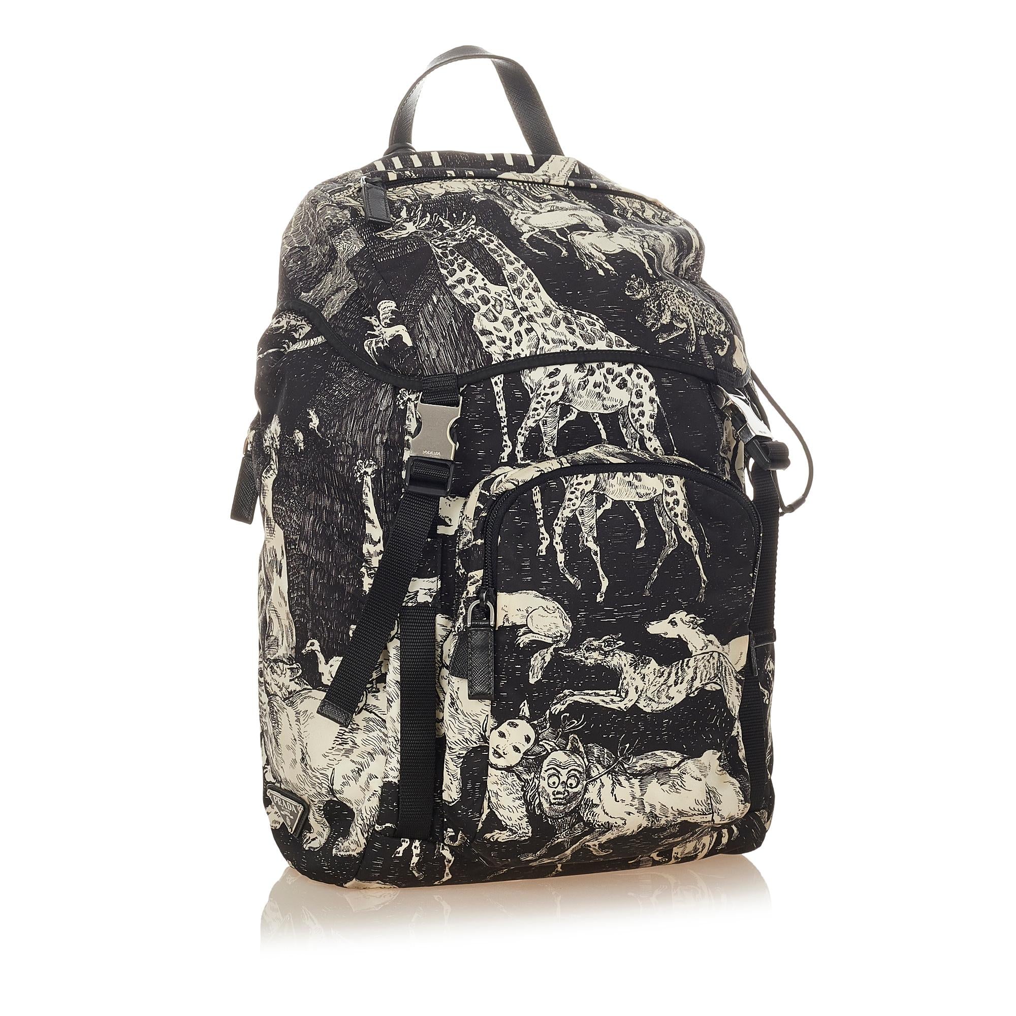 Prada Christophe Chemin Print Backpack (SHG-31913)
