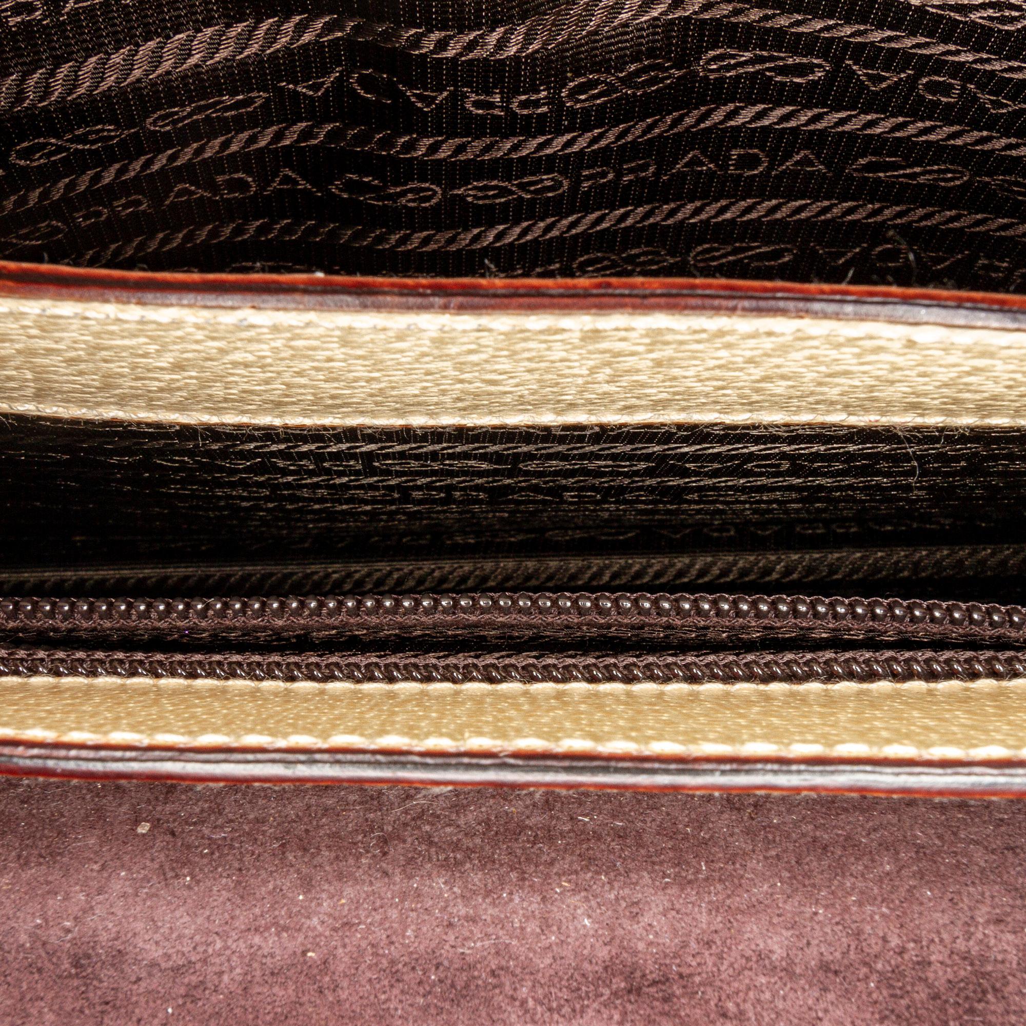 Prada Cinghiale Leather Satchel (SHG-28443)