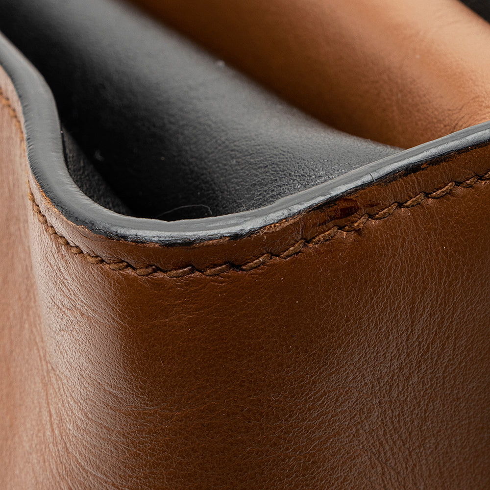 Prada City Calf Leather Bibliotheque Shoulder Bag (SHF-20802)