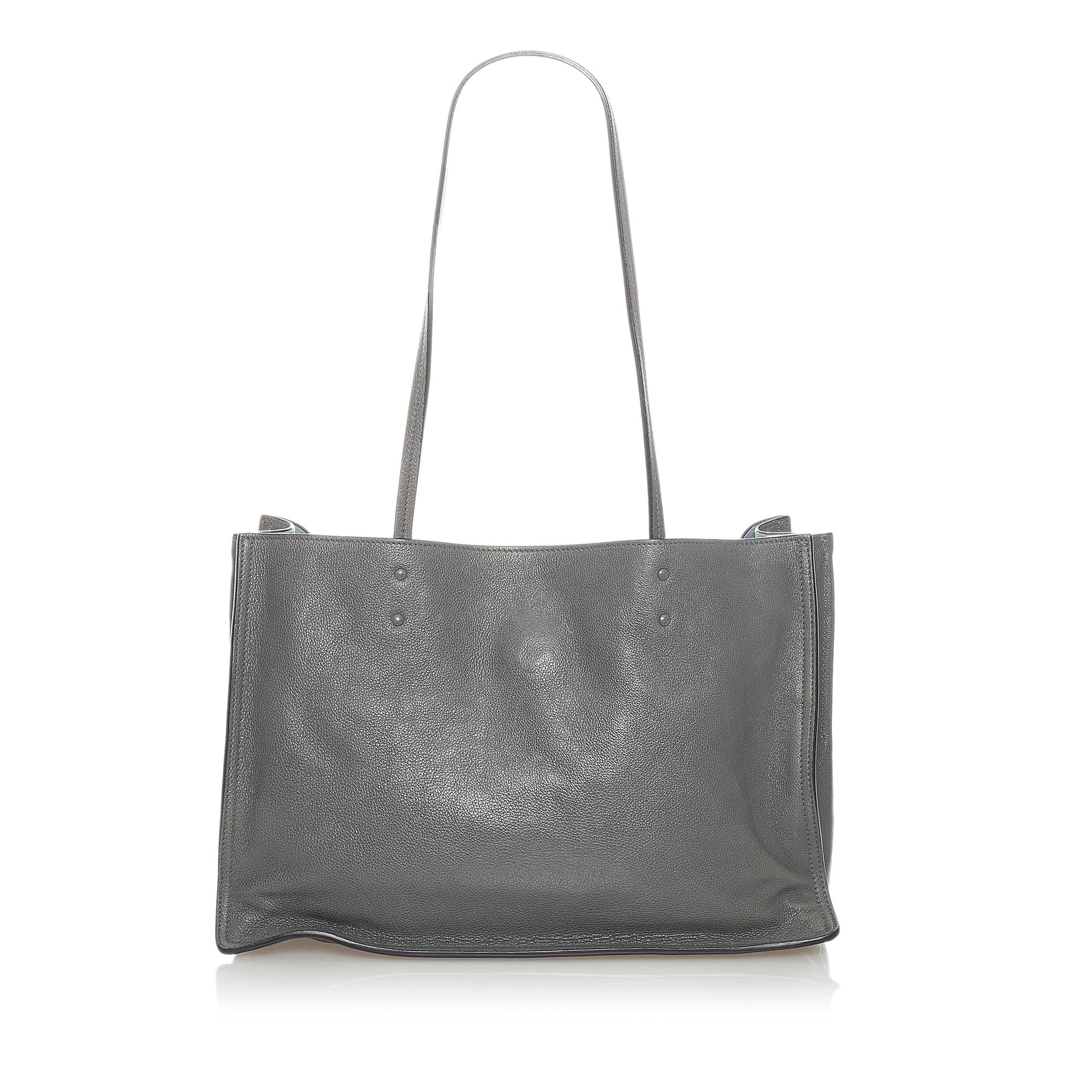 Prada Etiquette Leather Tote Bag (SHG-32088)