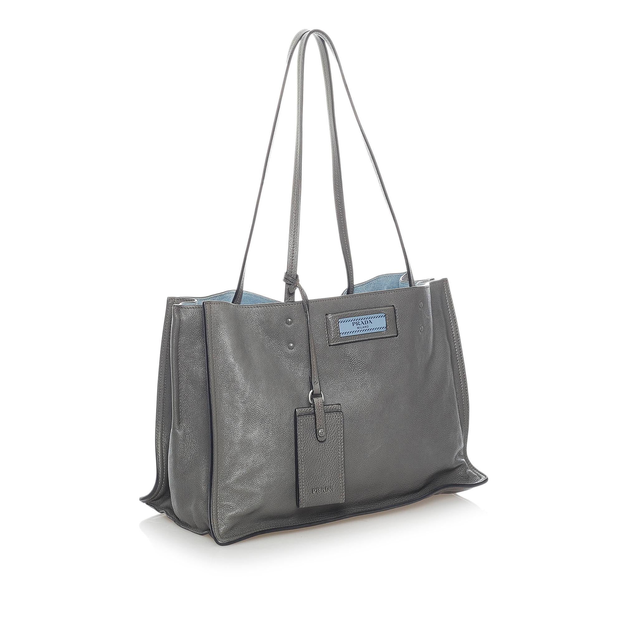 Prada Etiquette Leather Tote Bag (SHG-32088)