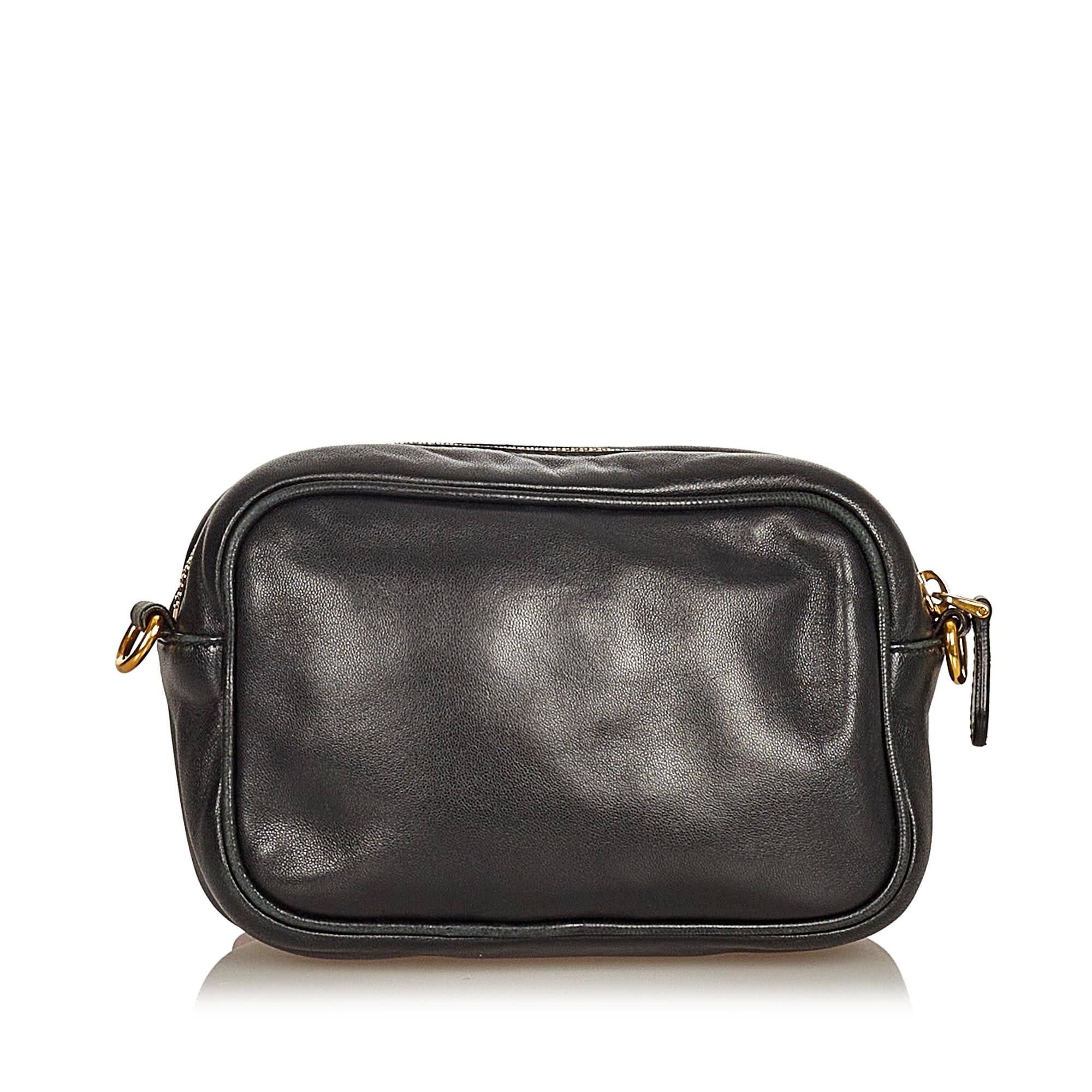 Prada Fiocco Bow Leather Crossbody Bag (SHG-25851)