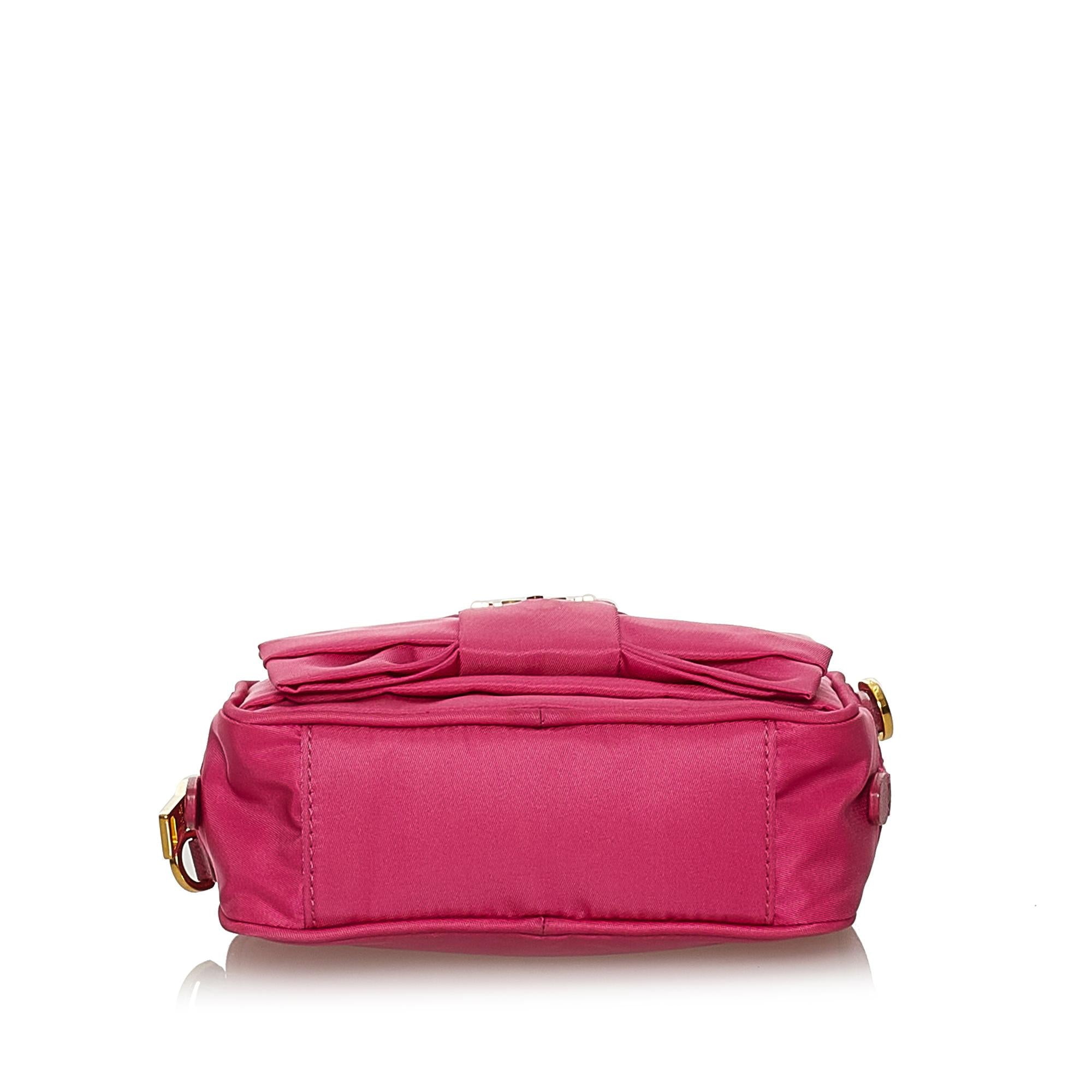 Prada Fiocco Bow Tessuto Crossbody Bag (SHG-28658)