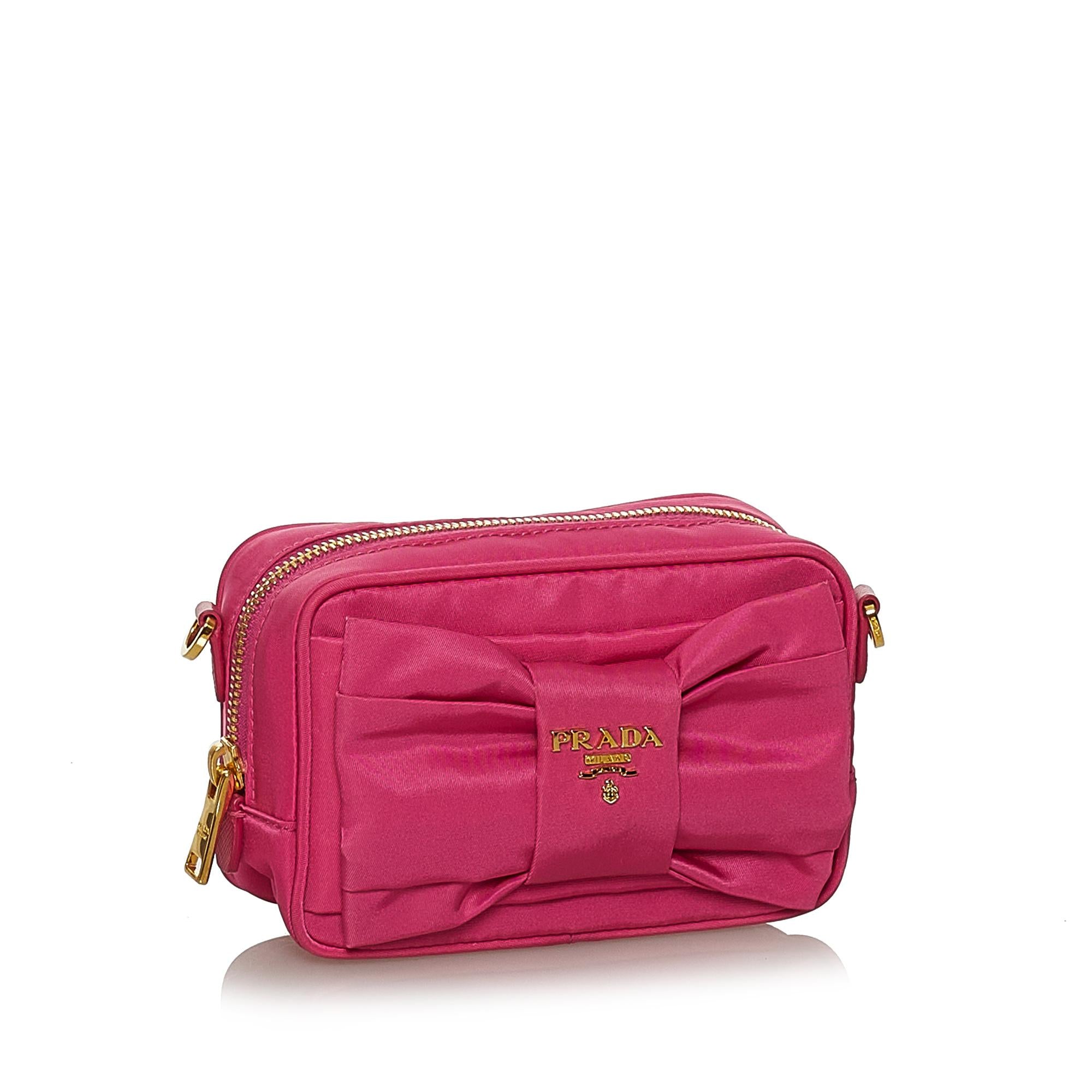 Prada Fiocco Bow Tessuto Crossbody Bag (SHG-28658)