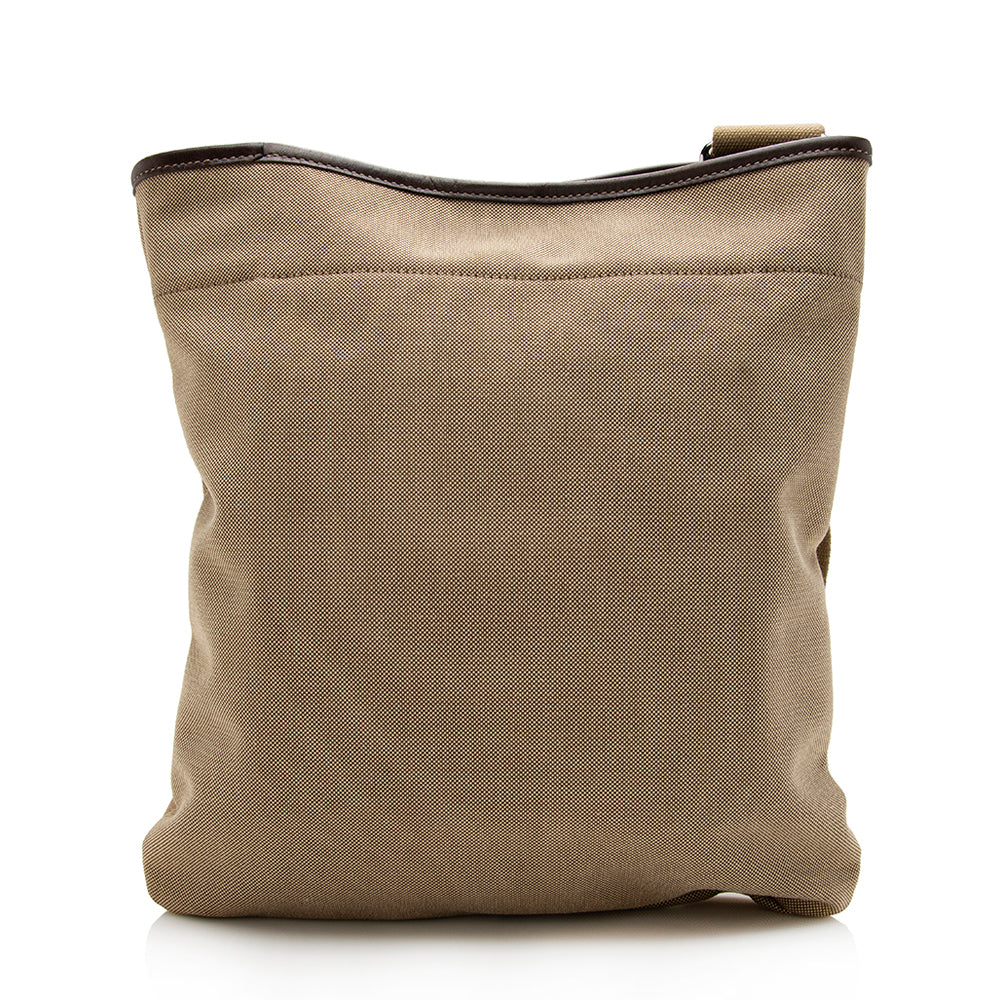 Prada Canvas Jacquard Logo Messenger Bag (SHF-17122)