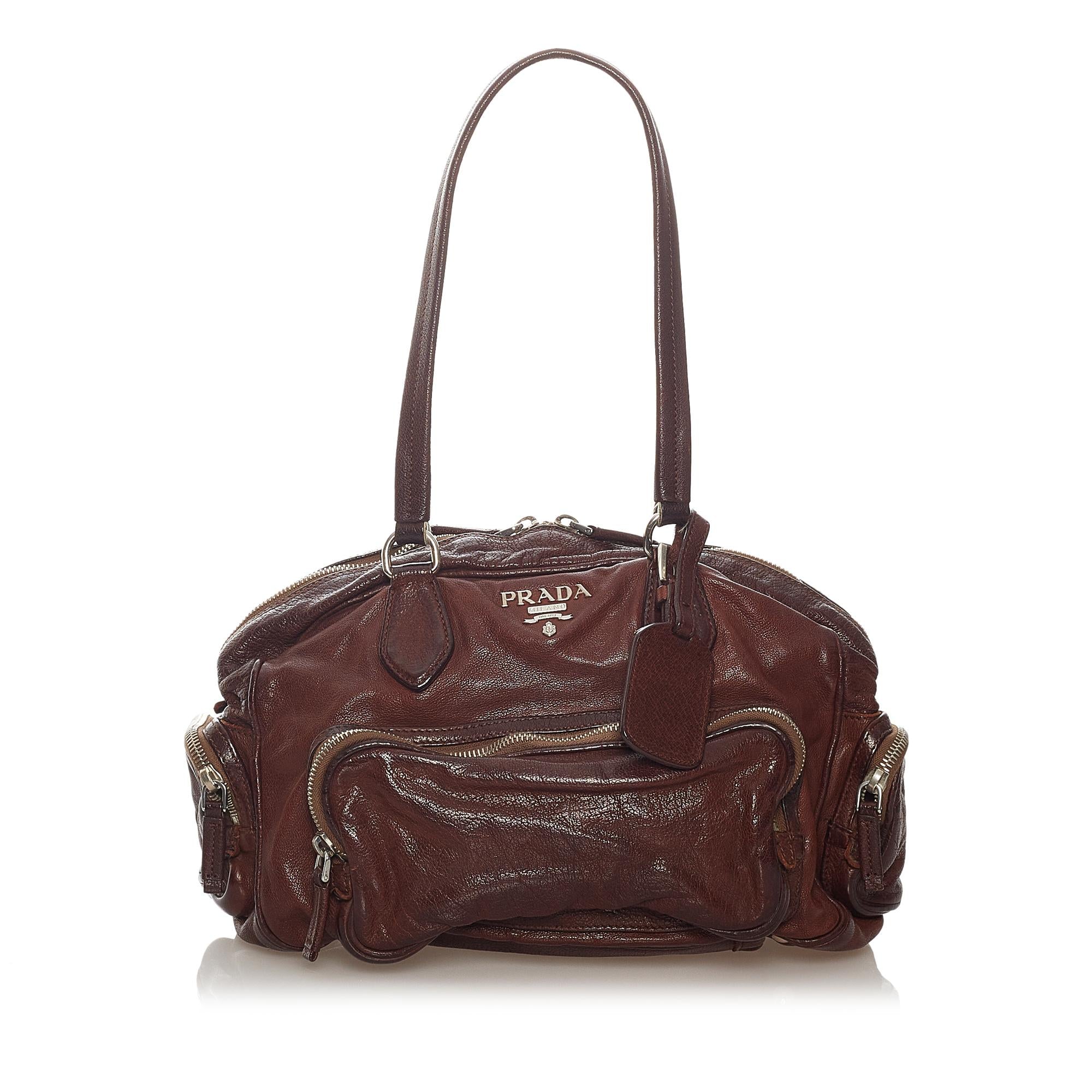 Prada Leather Shoulder Bag (SHG-27307)