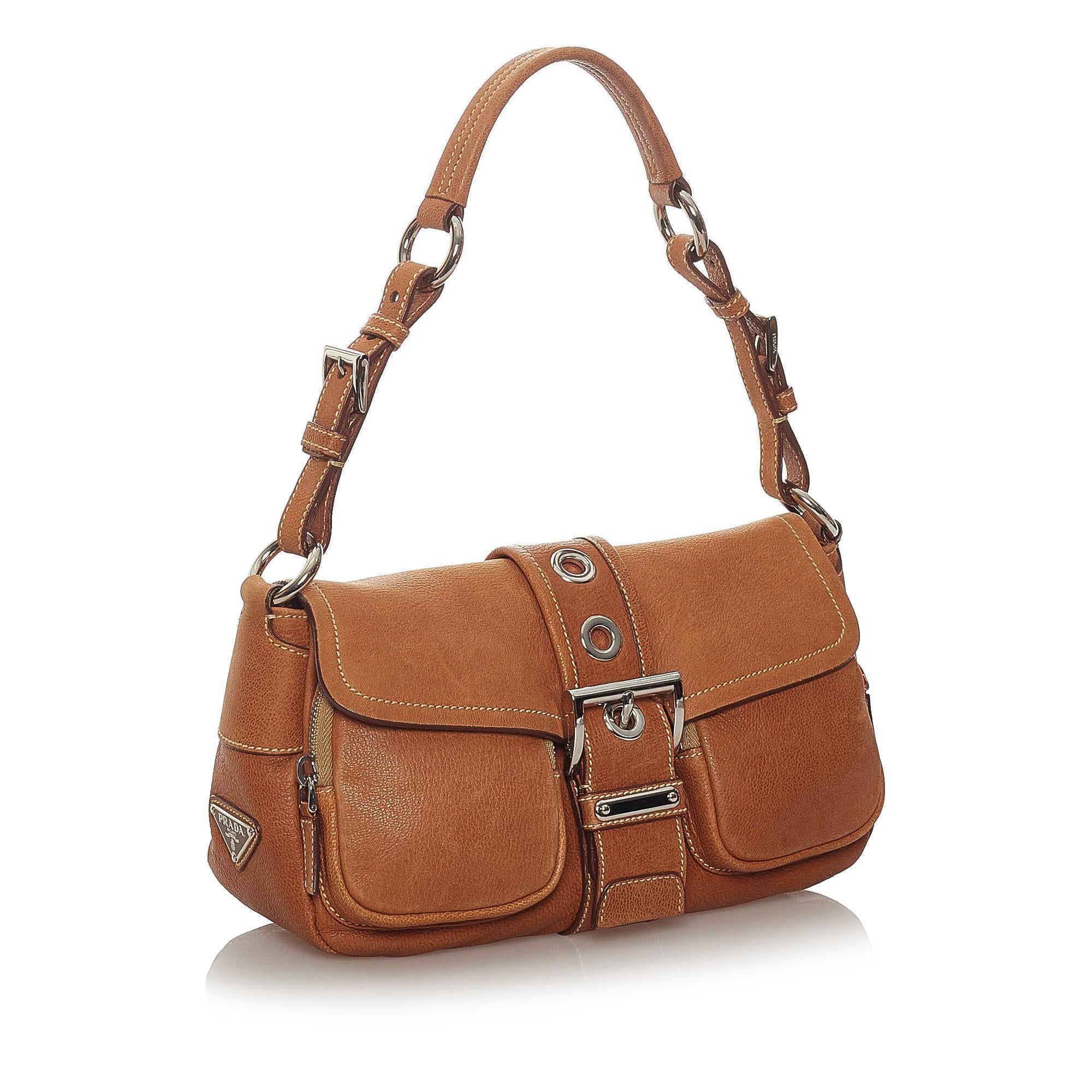 Prada Leather Shoulder Bag (SHG-28034)