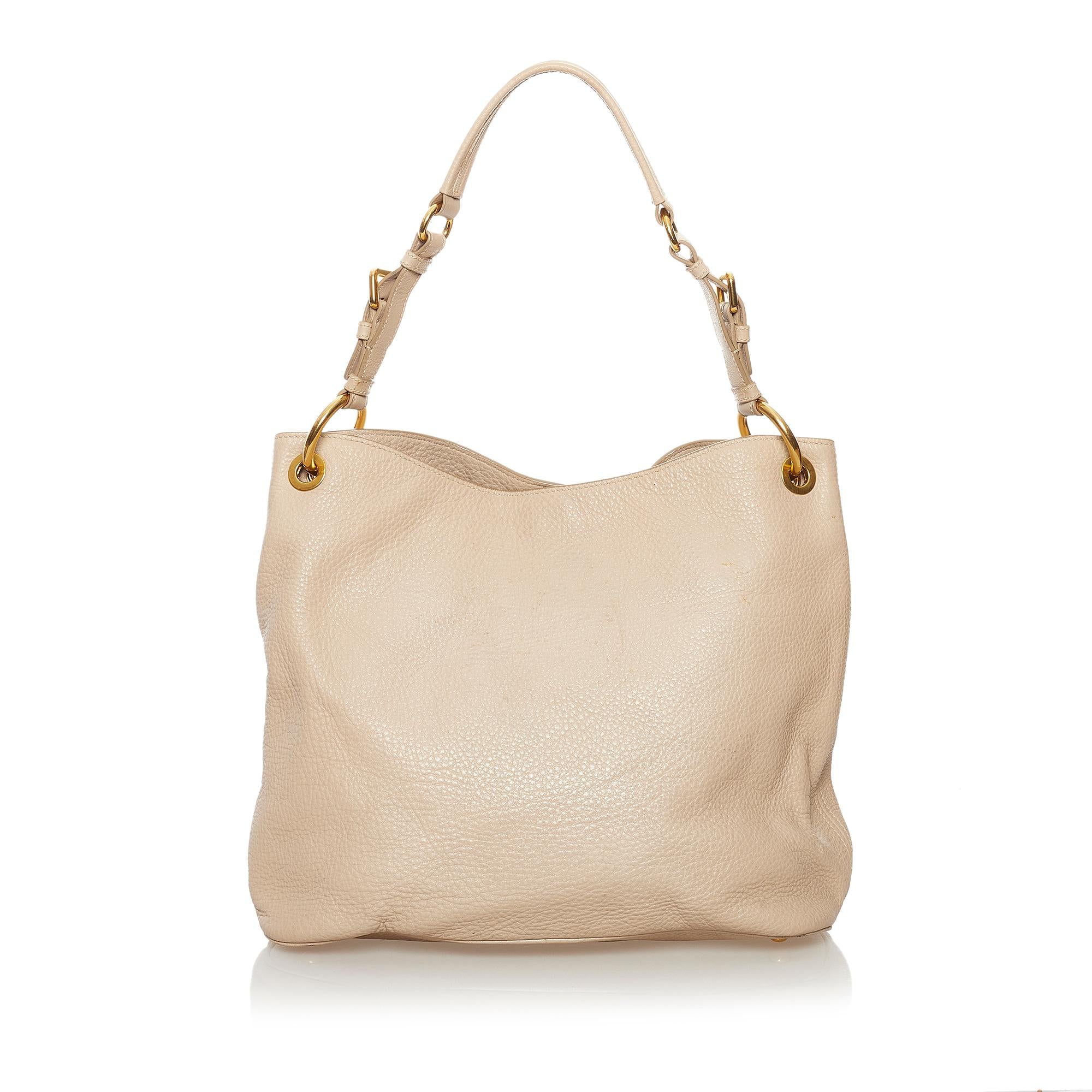 Prada Leather Shoulder Bag (SHG-32805)