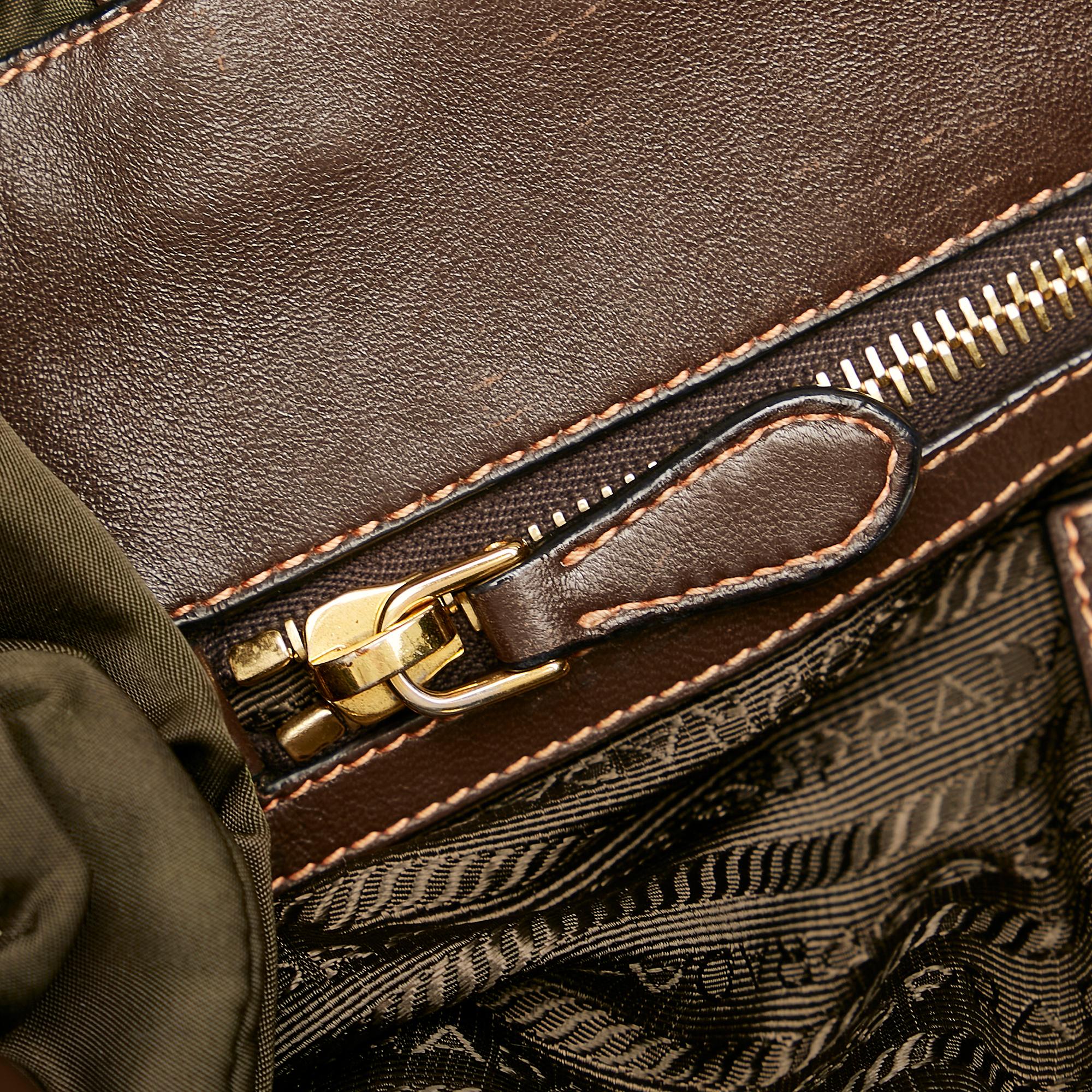 Prada Logo Tessuto Drawstring Tote Bag (SHG-25209)