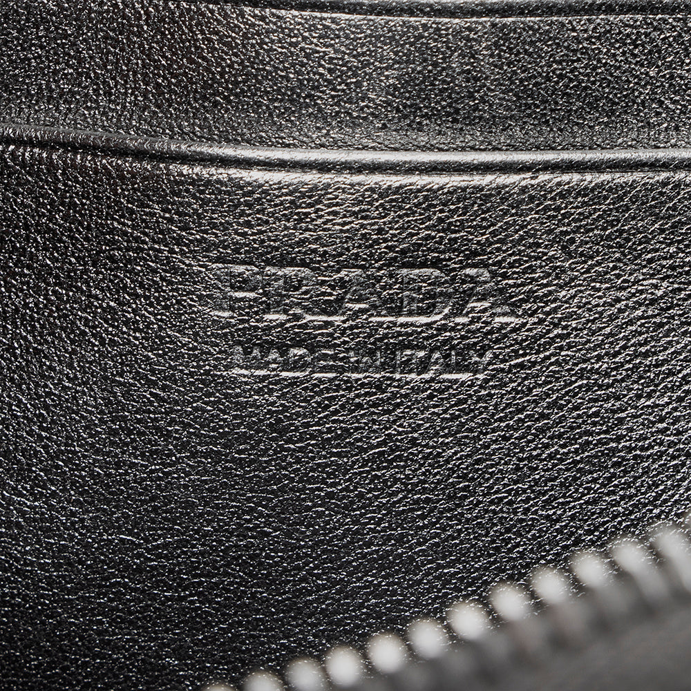 Prada Metallic Leather Diagramme Mini Shoulder Bag (SHF-18475)