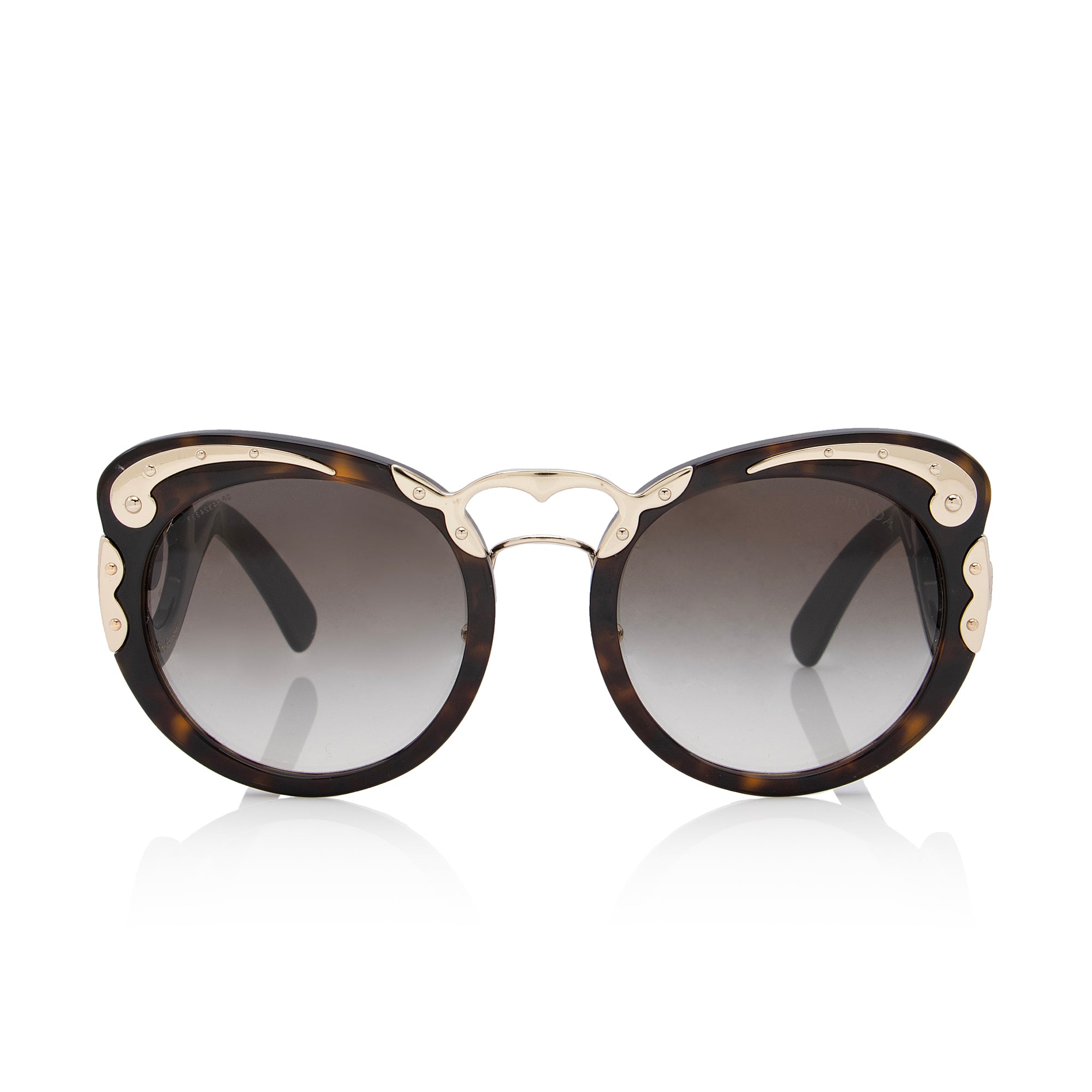 Prada Minimal Baroque Swirl Round Sunglasses (SHF-23205)