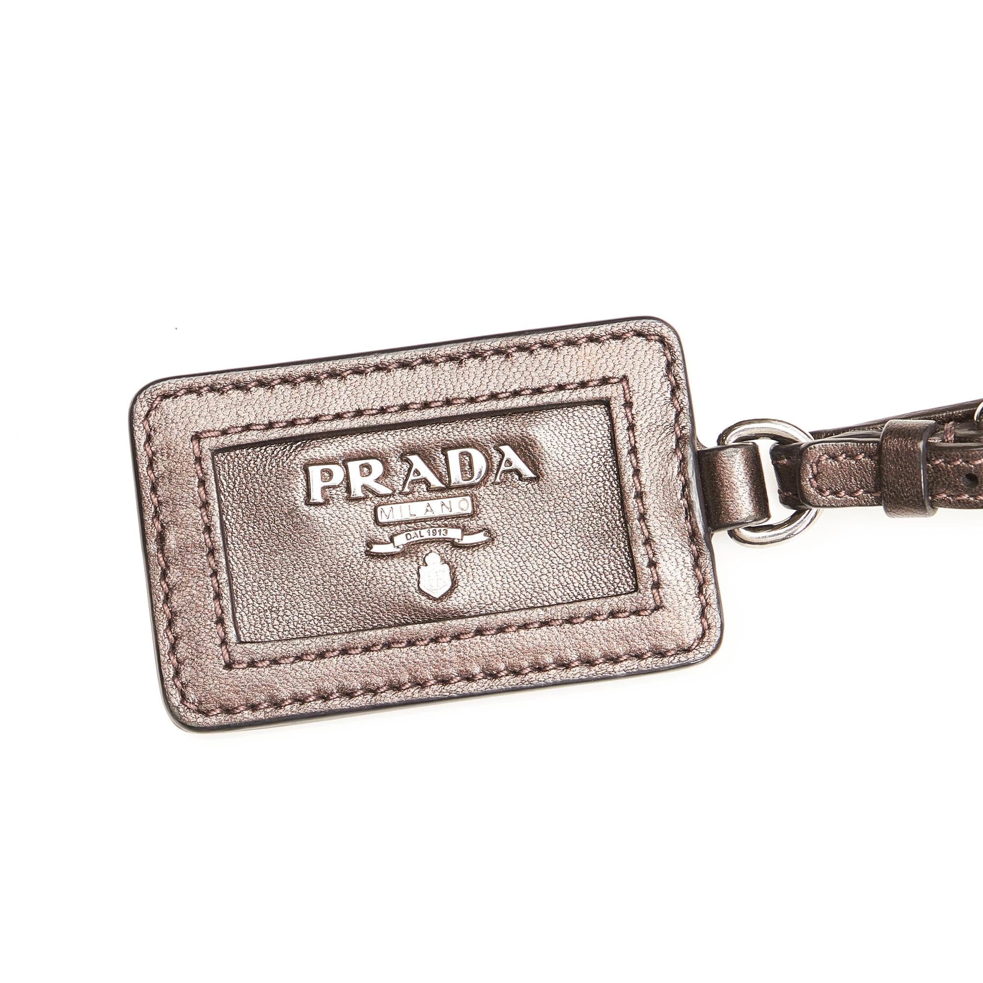 Prada Ruffled Leather Tote Bag (SHG-28483)