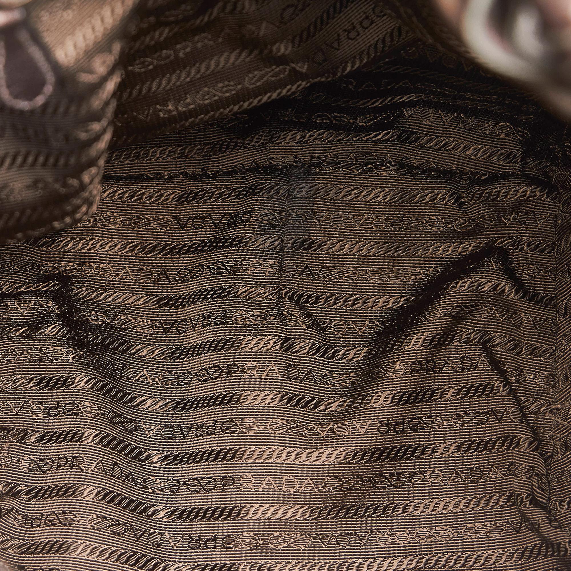 Prada Ruffled Leather Tote Bag (SHG-28483)