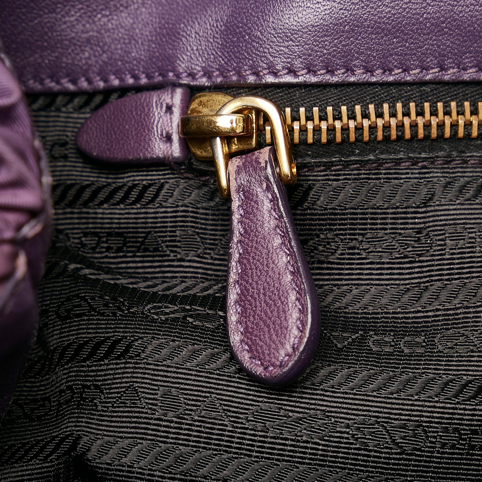 Prada Ruffled Tessuto Tote Bag (SHG-29363)