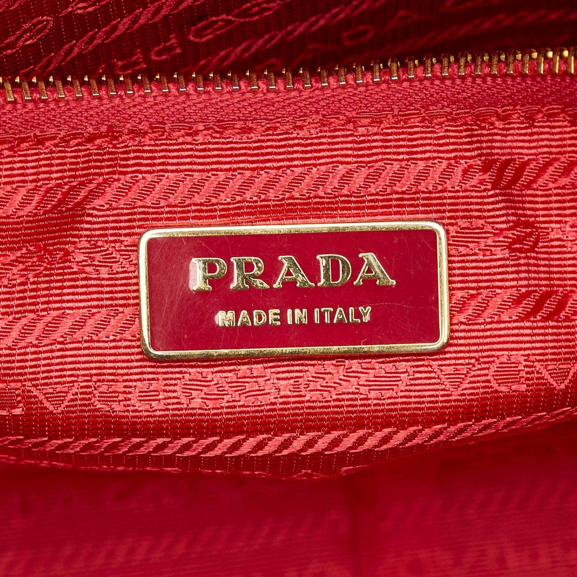 Prada Saffiano Bauletto Handbag (SHG-28801)