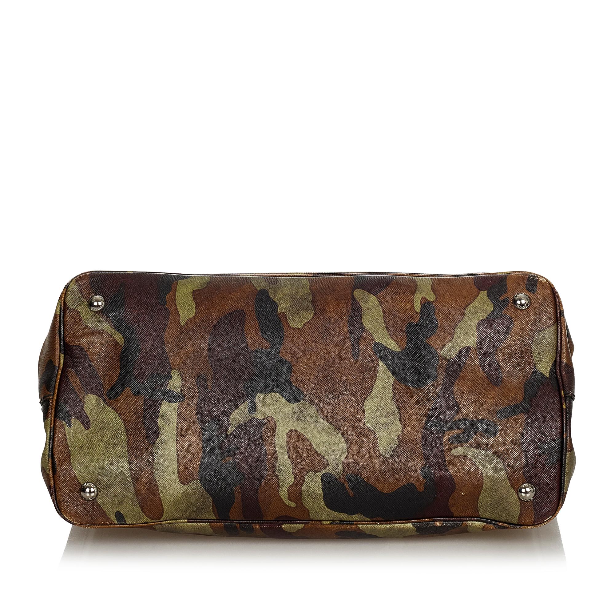 Prada Saffiano Camouflage Satchel (SHG-24651)