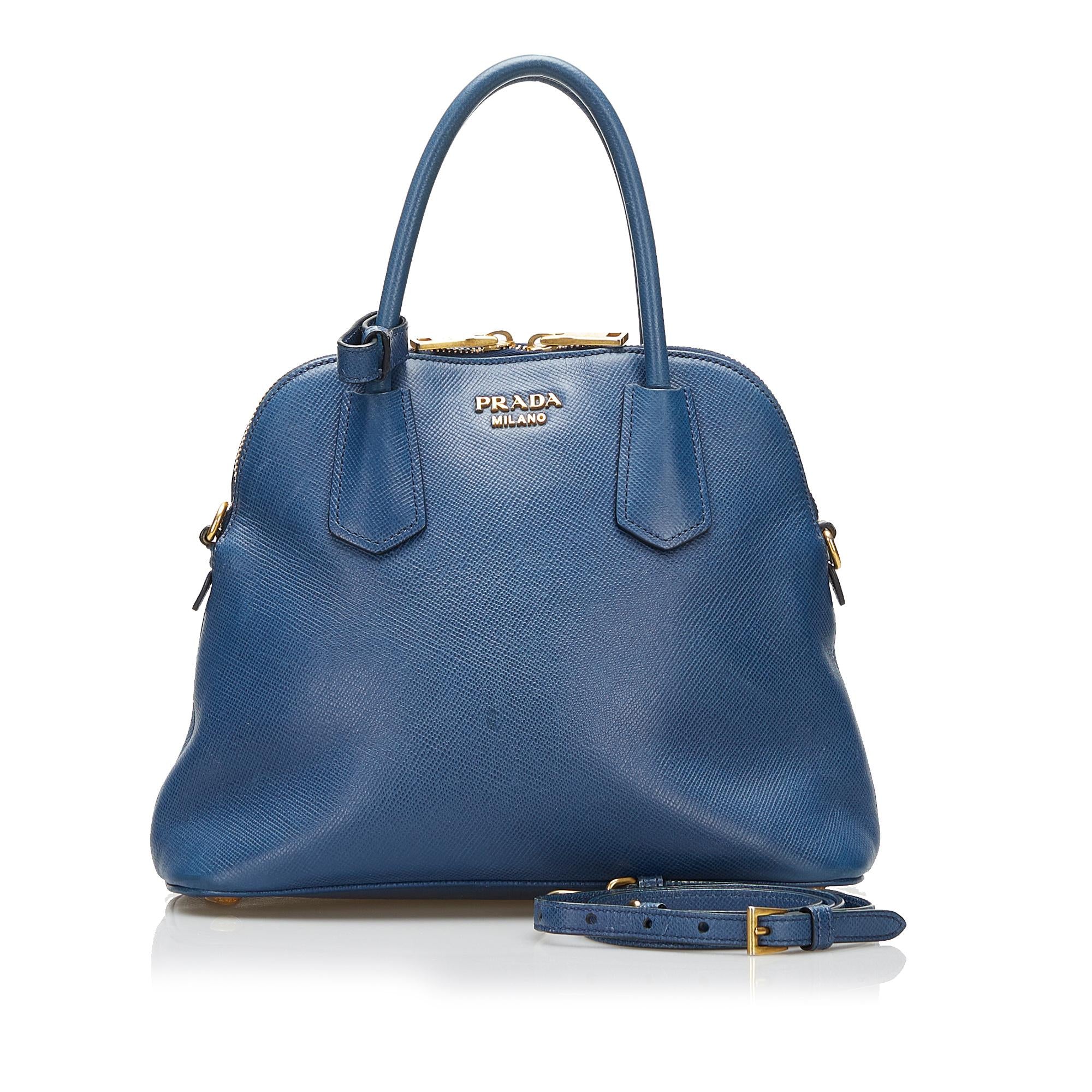 Prada Saffiano Cuir Convertible Dome (SHG-EN1lYL)