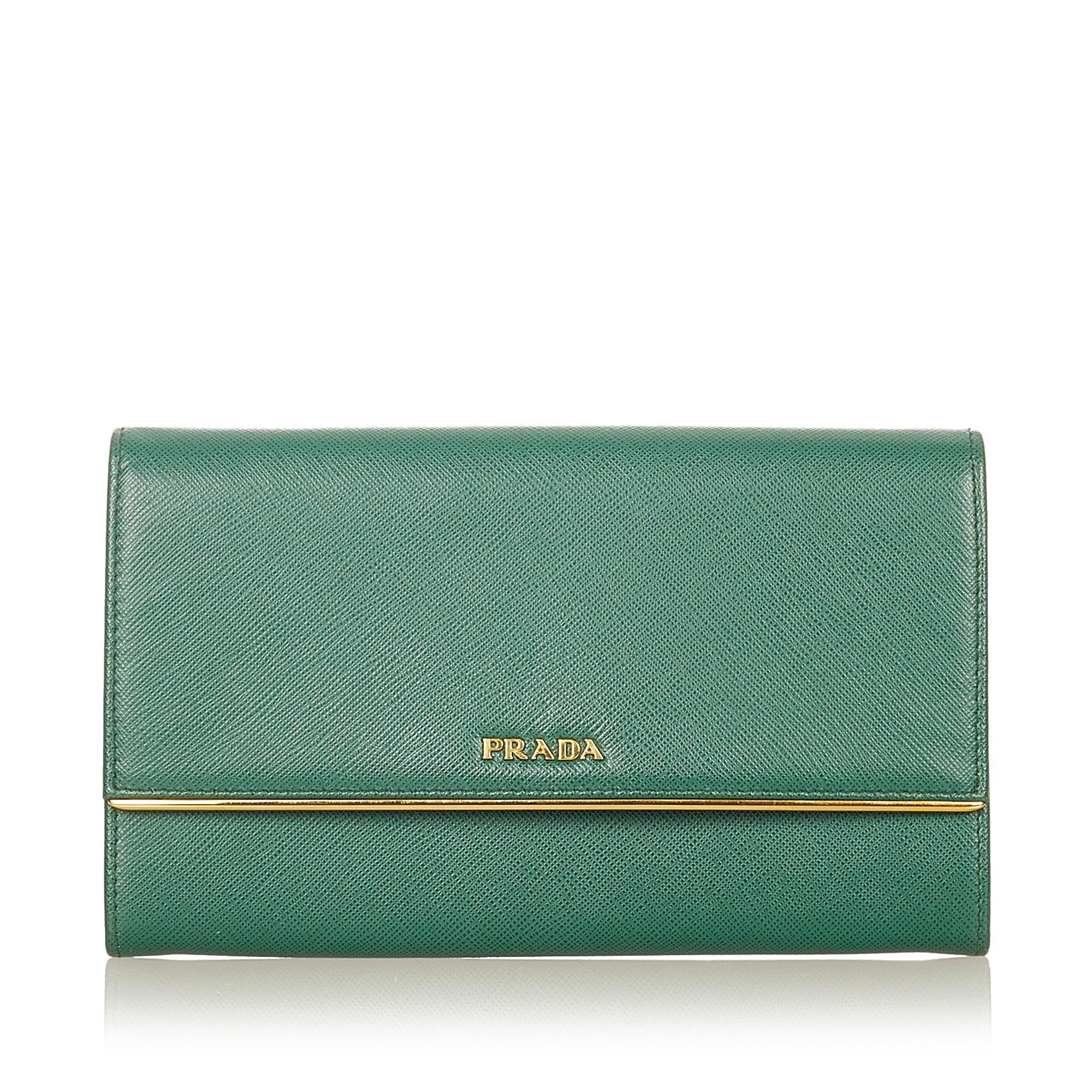 Prada Saffiano Leather Long Wallet (SHG-24218)