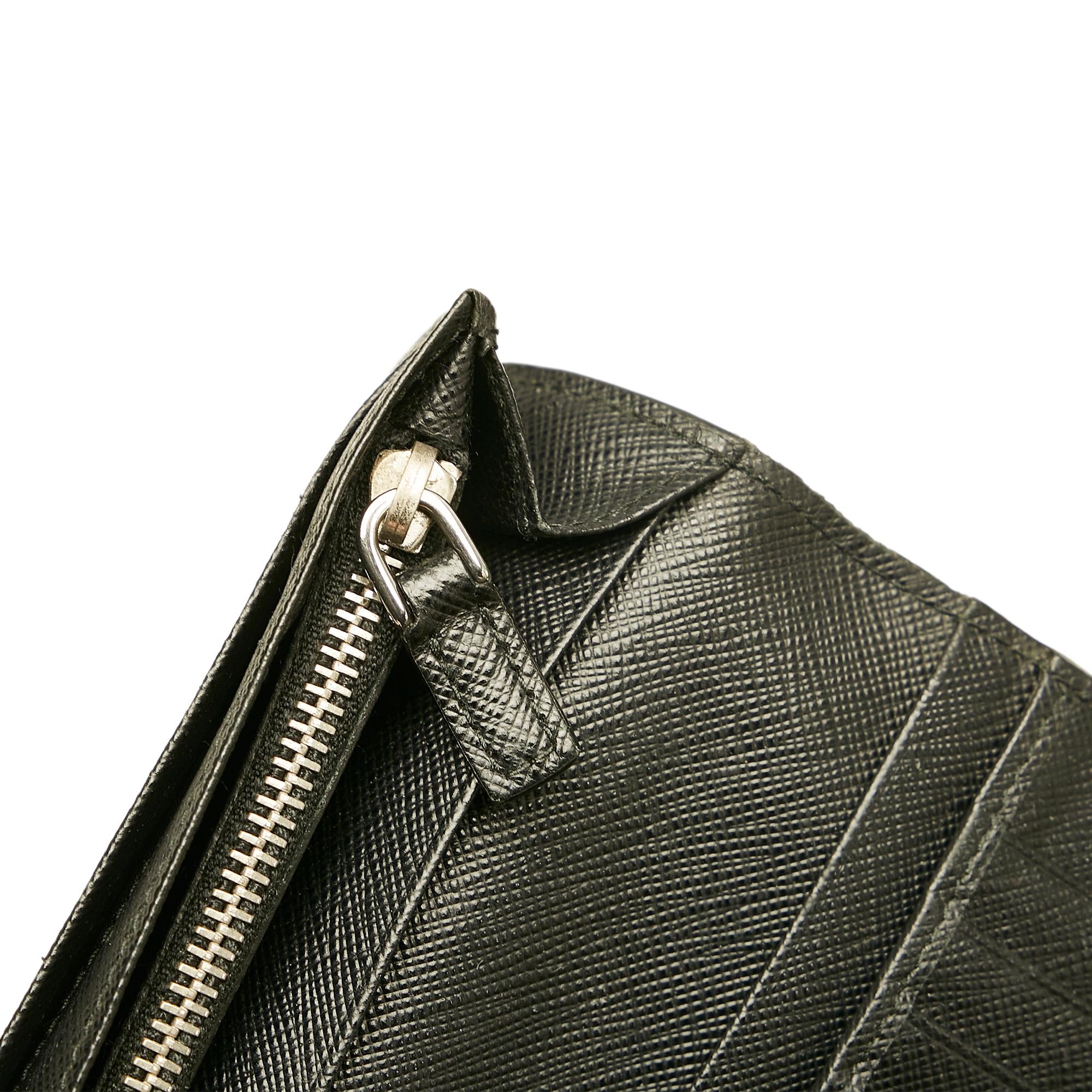 Prada Saffiano Leather Long Wallet (SHG-28726)