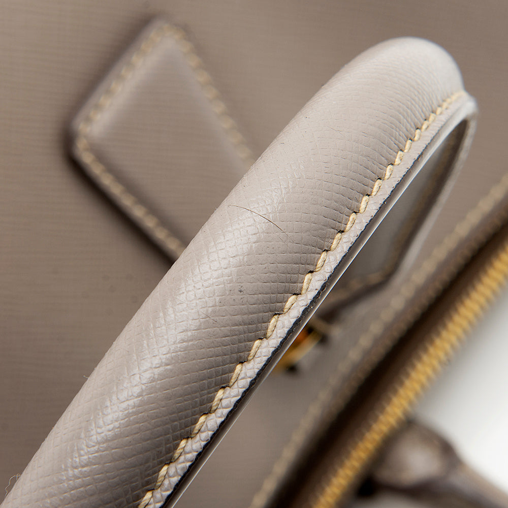 Prada Saffiano Leather Lux Double-Zip Medium Tote (SHF-12527)