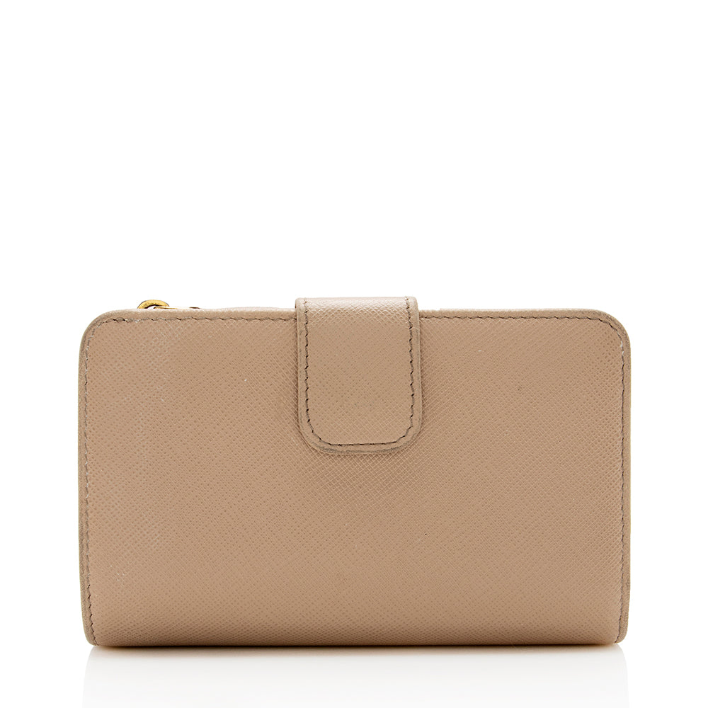 Prada Saffiano Leather Medium Wallet (SHF-15552)