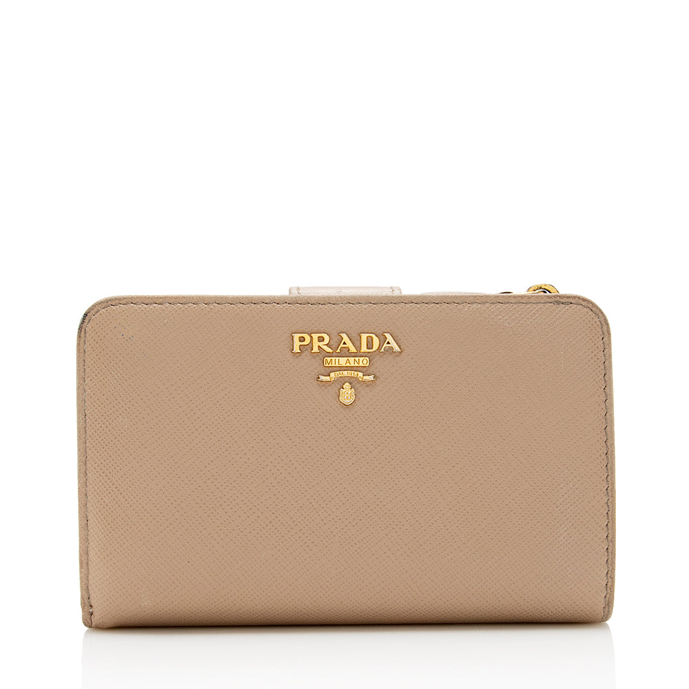 Prada Saffiano Leather Medium Wallet (SHF-15552)