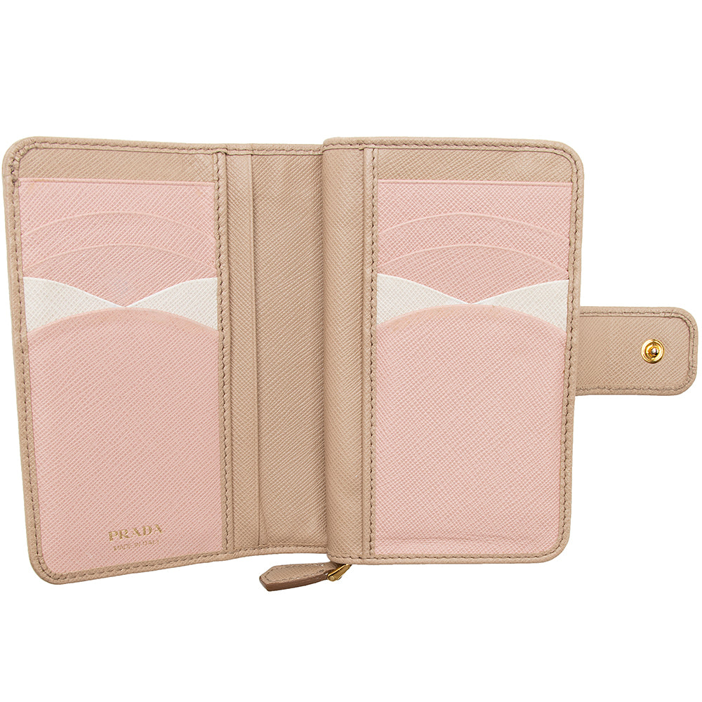 Prada Saffiano Leather Medium Wallet (SHF-15552)